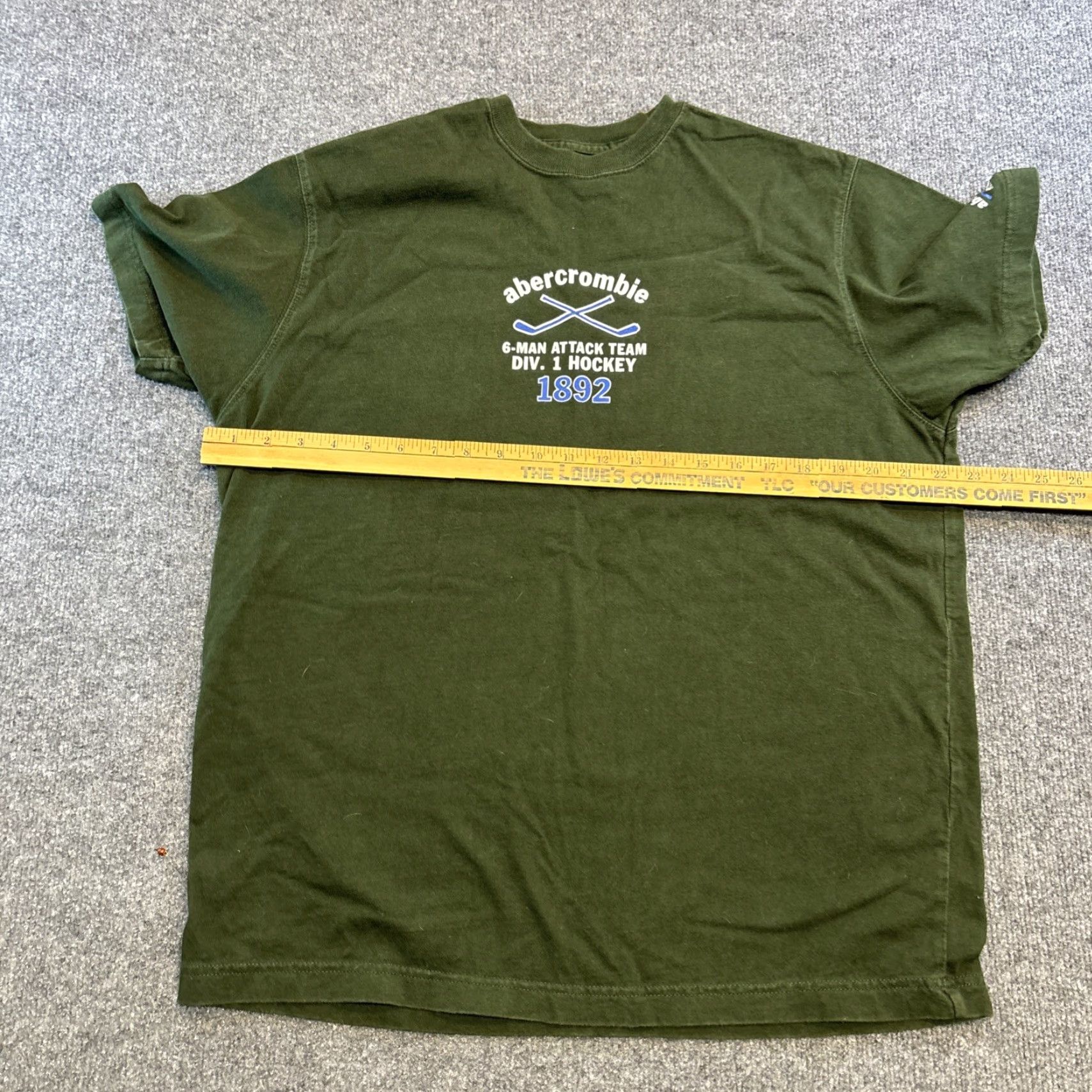 Abercrombie & Fitch VINTAGE Abercrombie & Fitch T-Shirt Muscle Tee XL Green Hockey Body Checkers Preppy 90s Mens Size US XL / EU 56 / 4 - 5 Thumbnail
