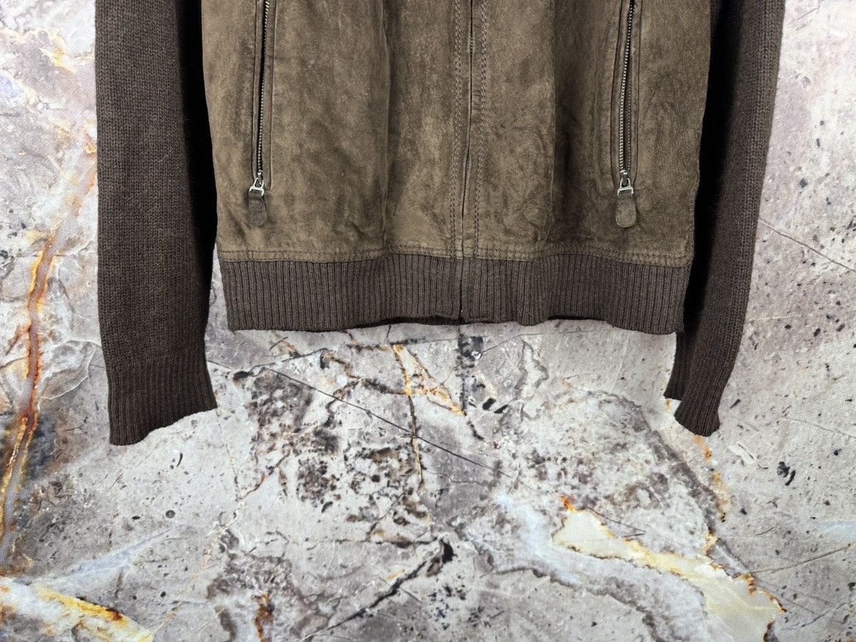 Torras Torras Brown Suede Front Knit Sleeve Zip Jacket Size USA38 Size US M / EU 48-50 / 2 - 5 Thumbnail