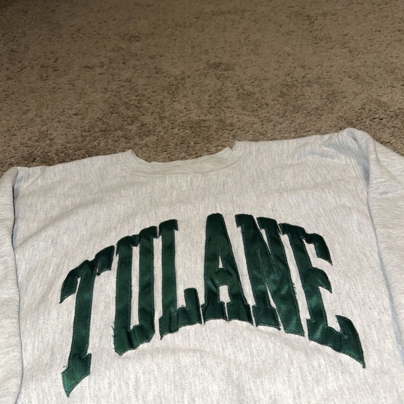 Champion VINTAGE Champion Embroidered Reversible Sweatshirt Mens 2XL Gray 90s Tulane University Reverse Weave Crew Neck Fleece Cotton Size US XXL / EU 58 / 5 - 2 Thumbnail