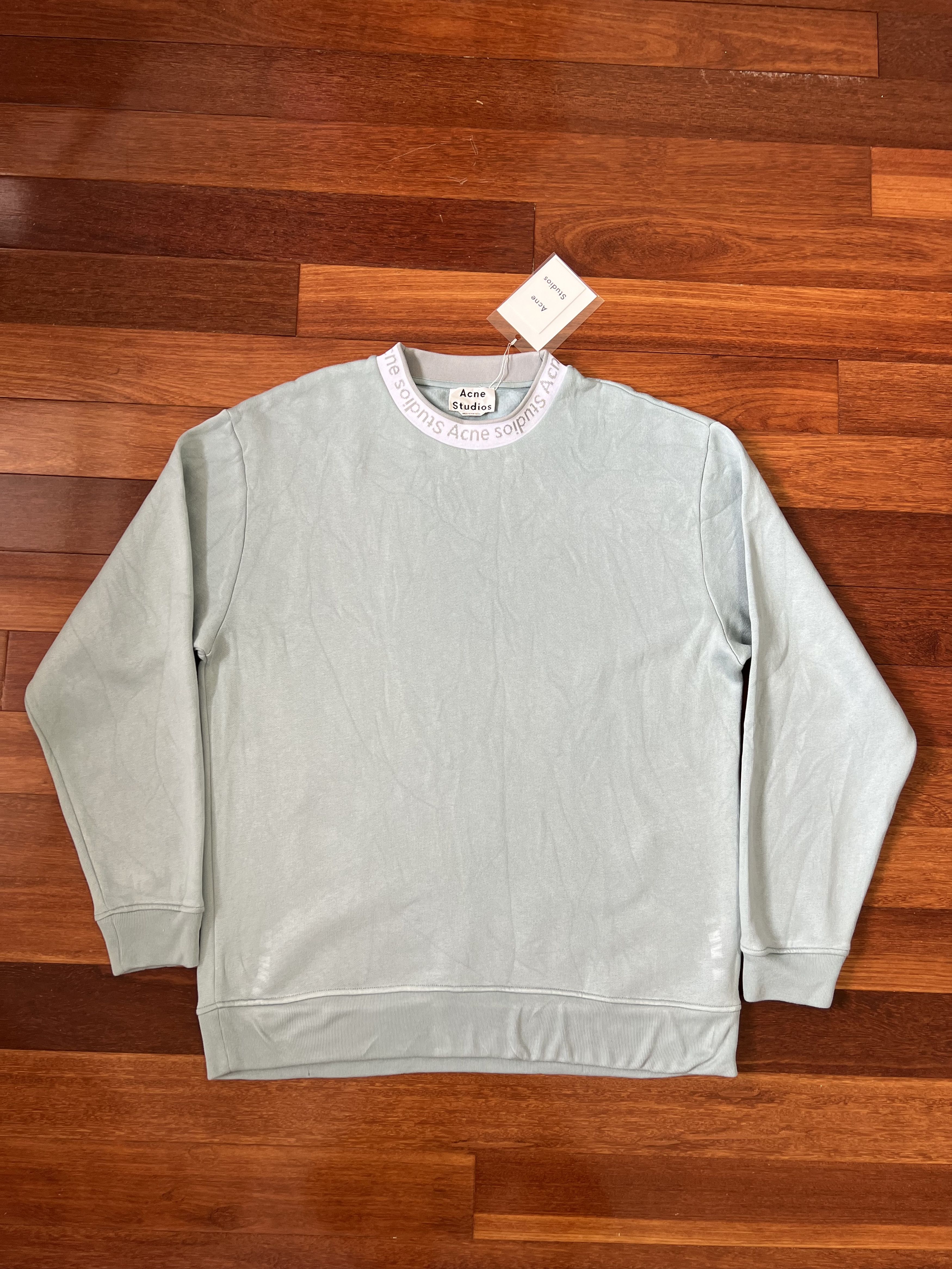 Acne Studios 💚 Acne Studios Mint Logo Crewneck Large NEW Size US L / EU 52-54 / 3 - 1 Thumbnail