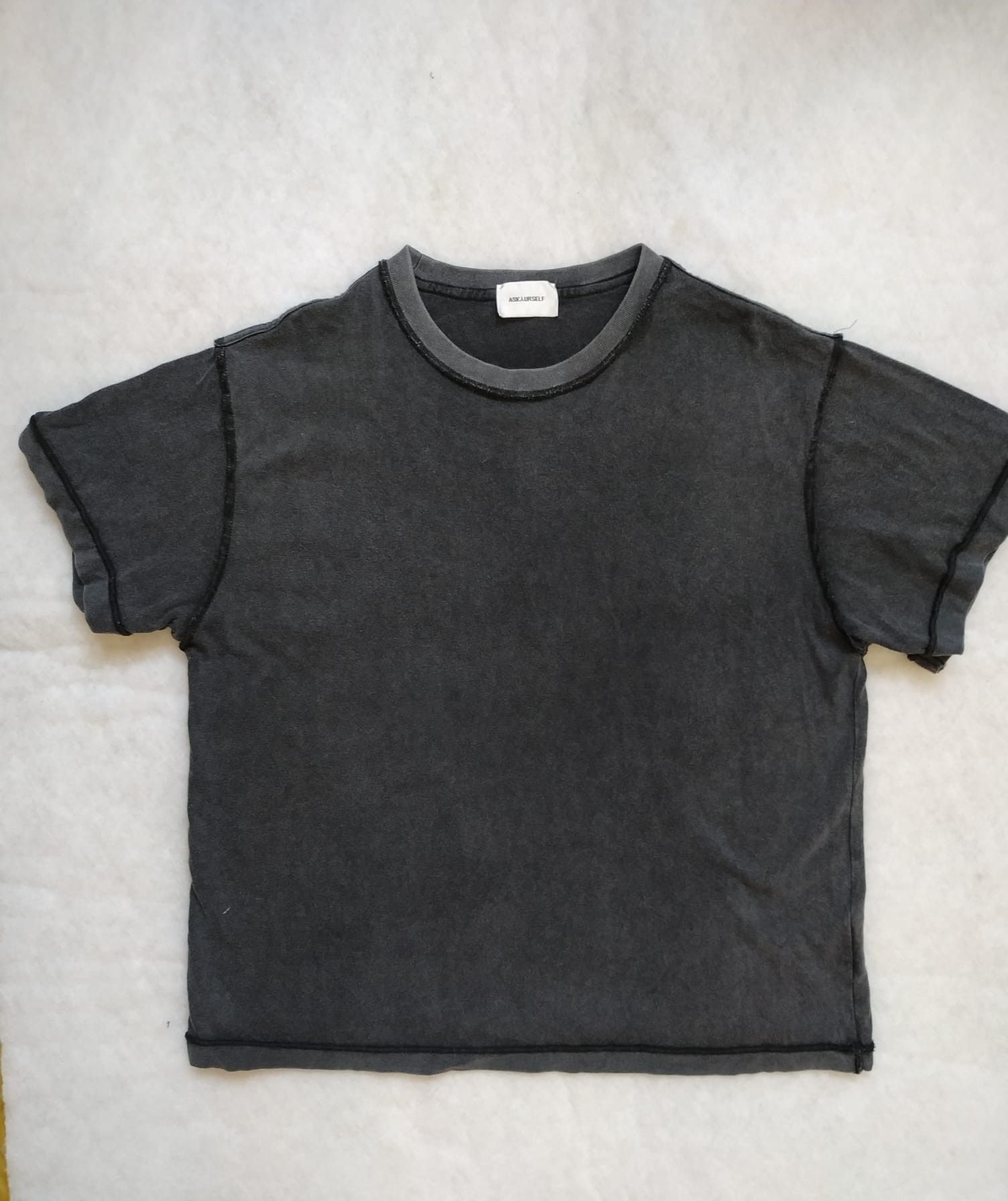 Askyurself × Avant Garde Askyurself AYS Inside Out Reversed tshirt tee  t-shirt grey | Grailed