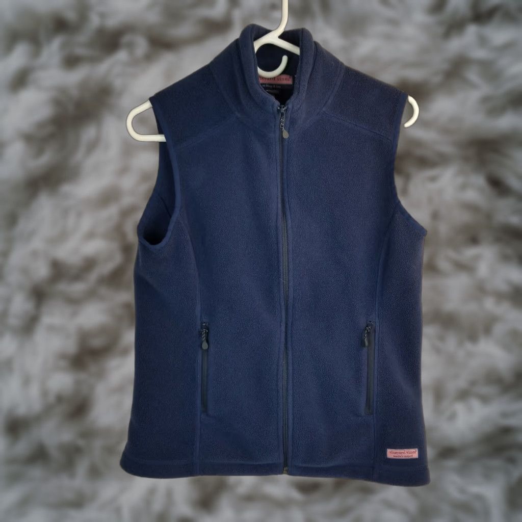 Vineyard Vines Vineyard Vines Sweater Vest Womens Small Blue Full Zip Fleece Outdoor Preppy Shirt Size S / US 4 / IT 40 - 1 Thumbnail