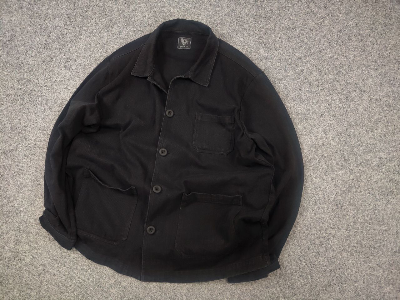 Vintage Vintage French Chore Moleskin Wolf Clothing Worker Jacket Size US XL / EU 56 / 4 - 5 Thumbnail