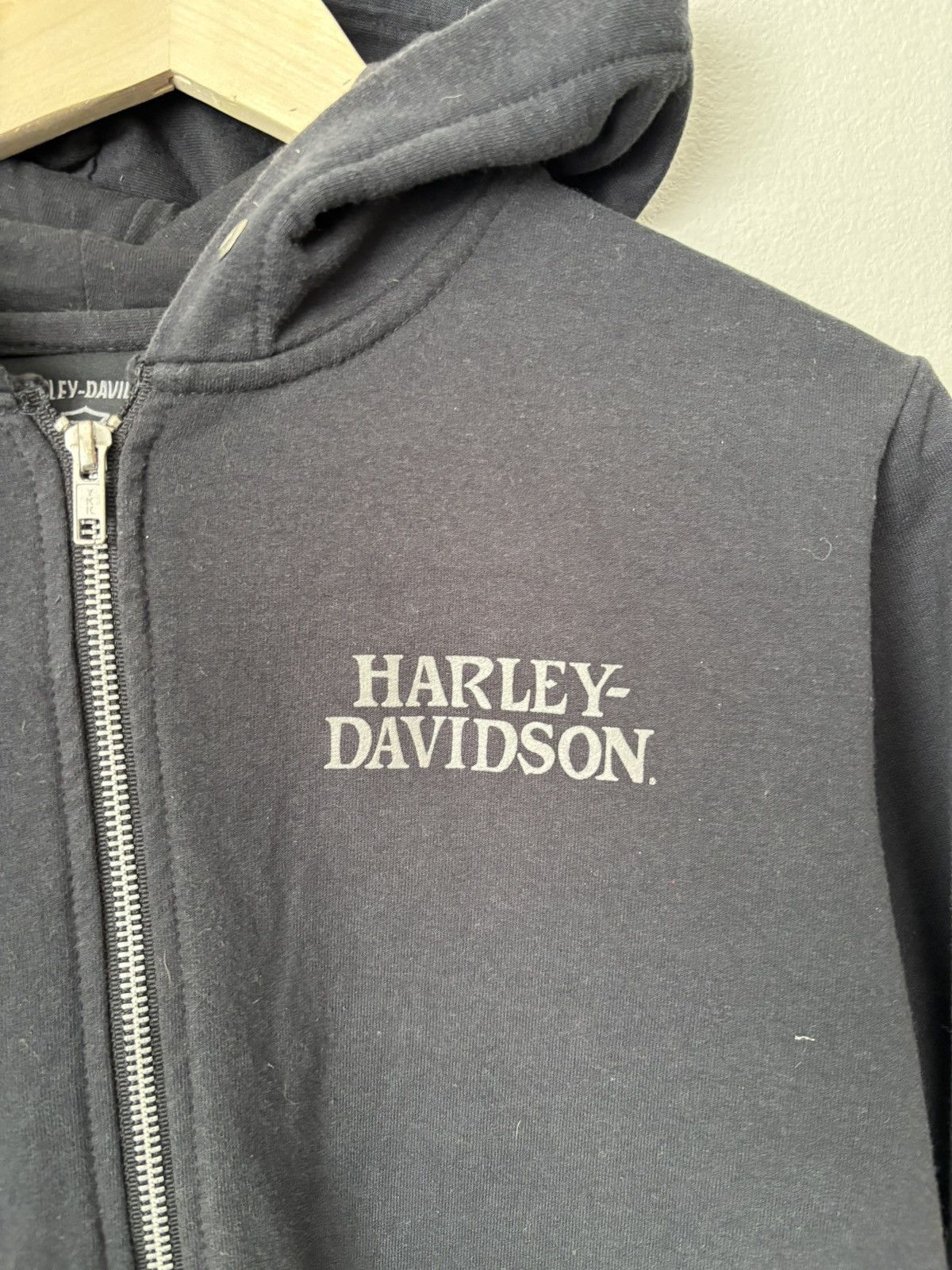 Harley Davidson vintage y2k rare grunge faded harley davidson zip-up hoodie Size US L / EU 52-54 / 3 - 3 Thumbnail