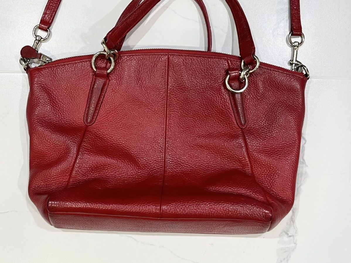 Coach Coach Small Kelsey Satchel Red Pebbled Bags Size ONE SIZE - 12 Thumbnail