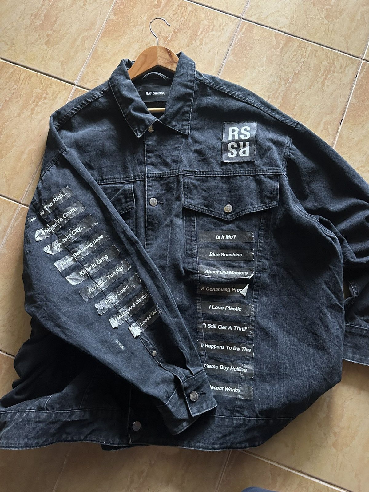 Raf Simons Raf Simons x Peter Saville SS18 Oversize Denim Jacket Black Size US S / EU 44-46 / 1 - 5 Thumbnail