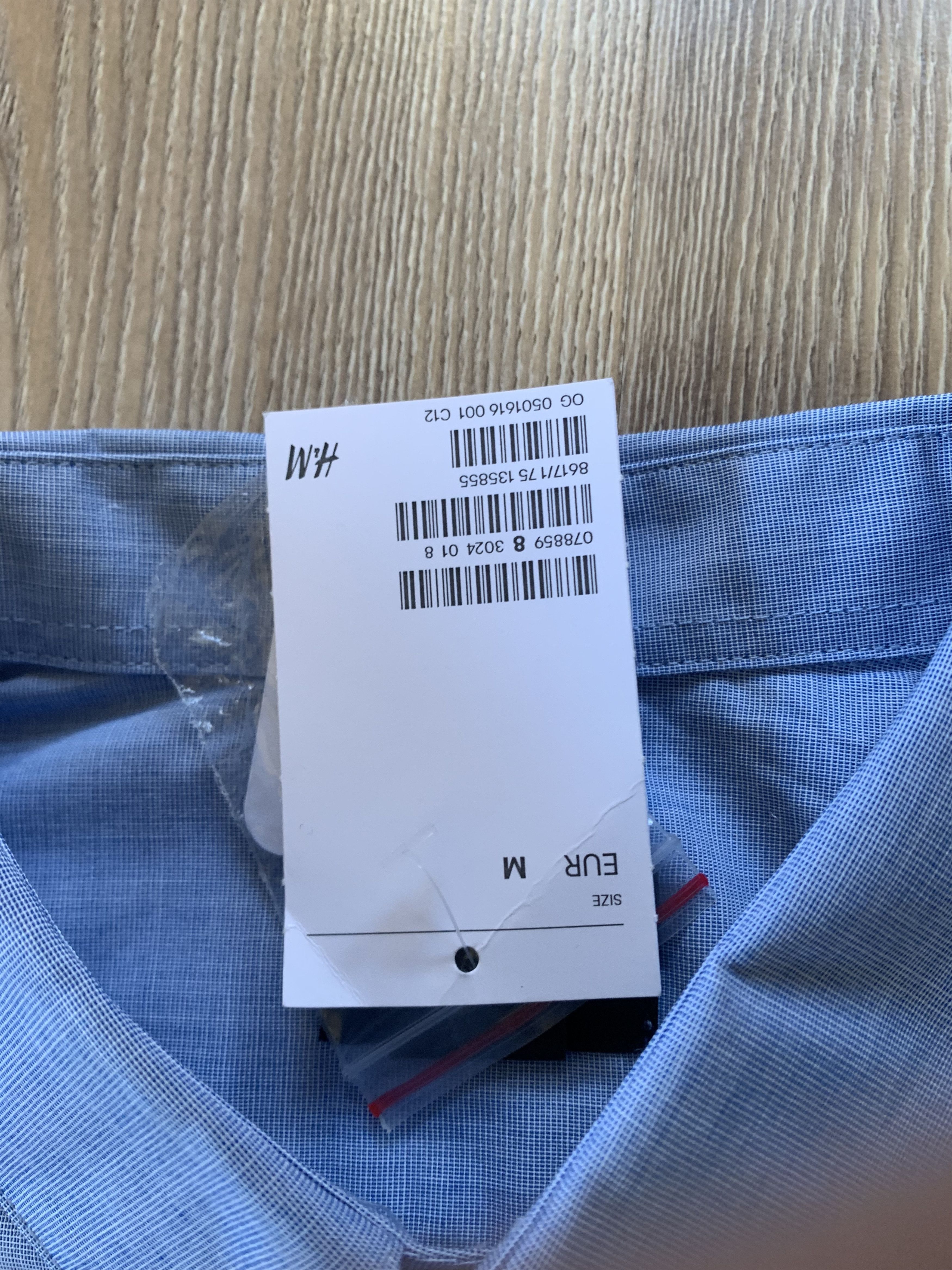 H&M H&M Slim Fit Easy Iron Mens Button Long Sleeve Shirt Size US M / EU 48-50 / 2 - 5 Thumbnail