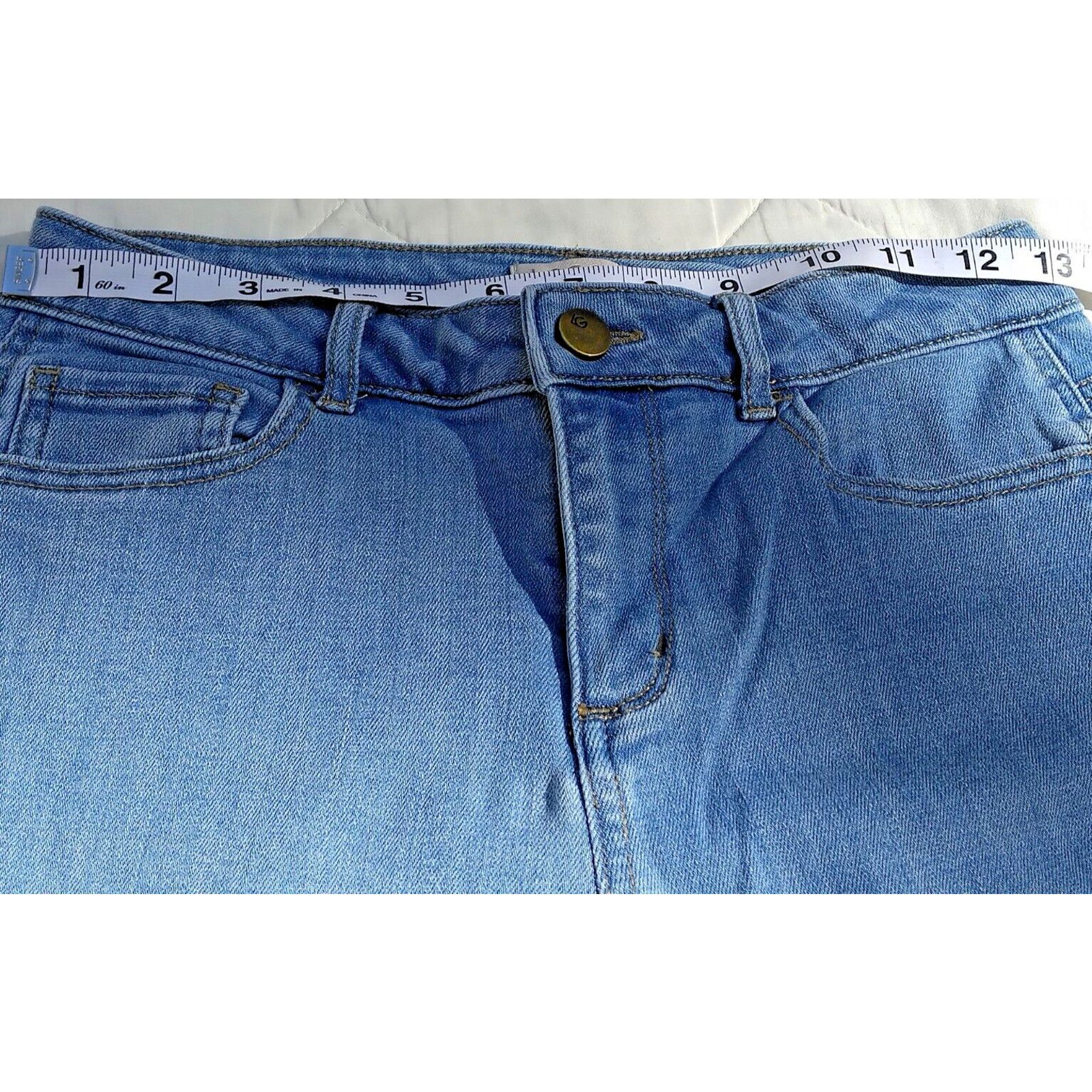 The Unbranded Brand Logo By Lori Goldstein Ladies Jeans 2P Light Stone Washed Size 25" / US 0 / IT 36 - 3 Thumbnail