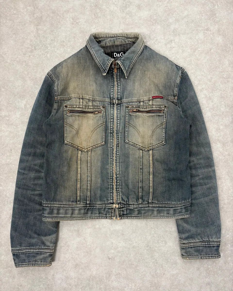 AW2003 Dolce & Gabbana Blue Faded Denim Jacket