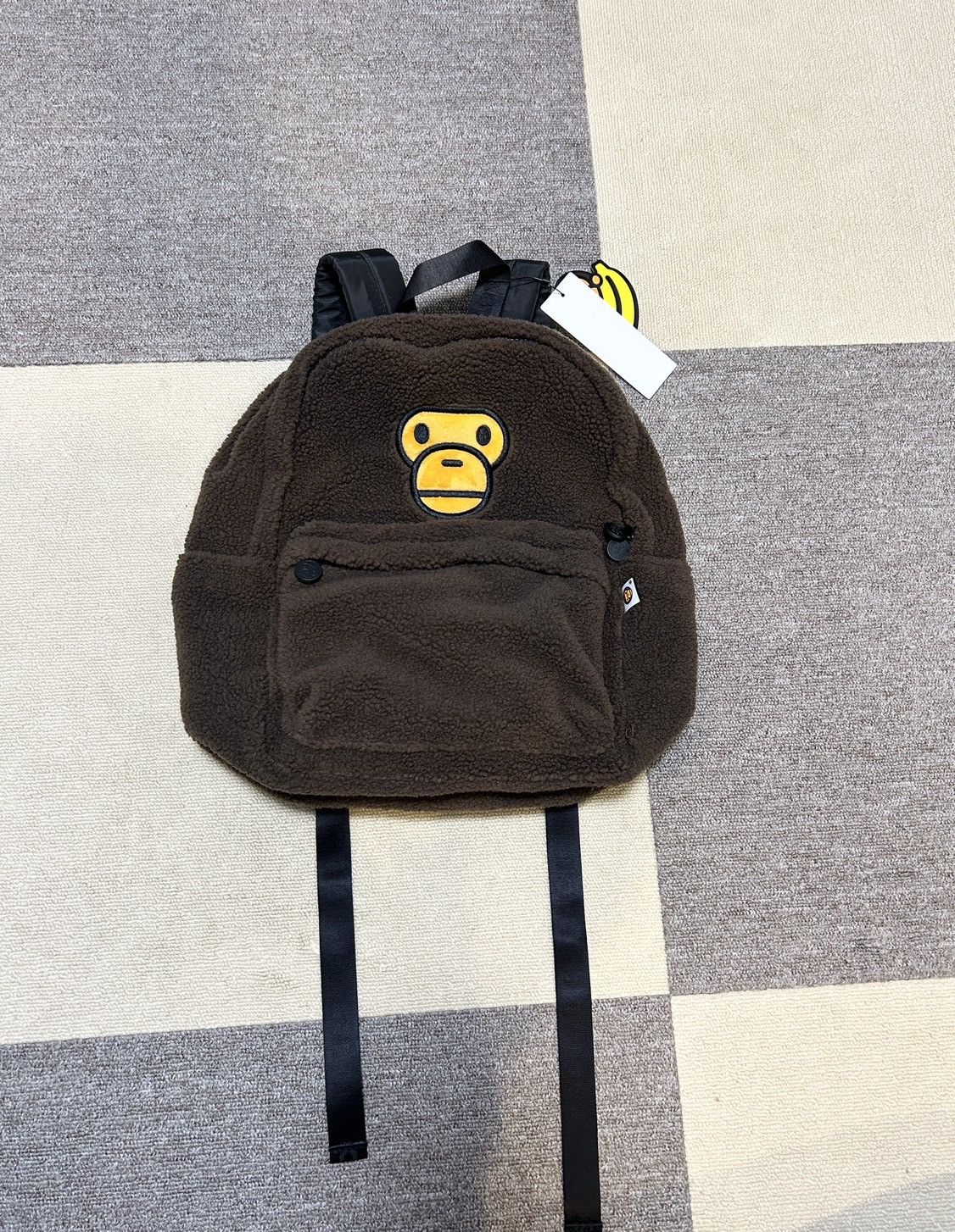 Bape Bape Brown Baby Milo Medium backpack fur Size ONE SIZE - 5 Thumbnail