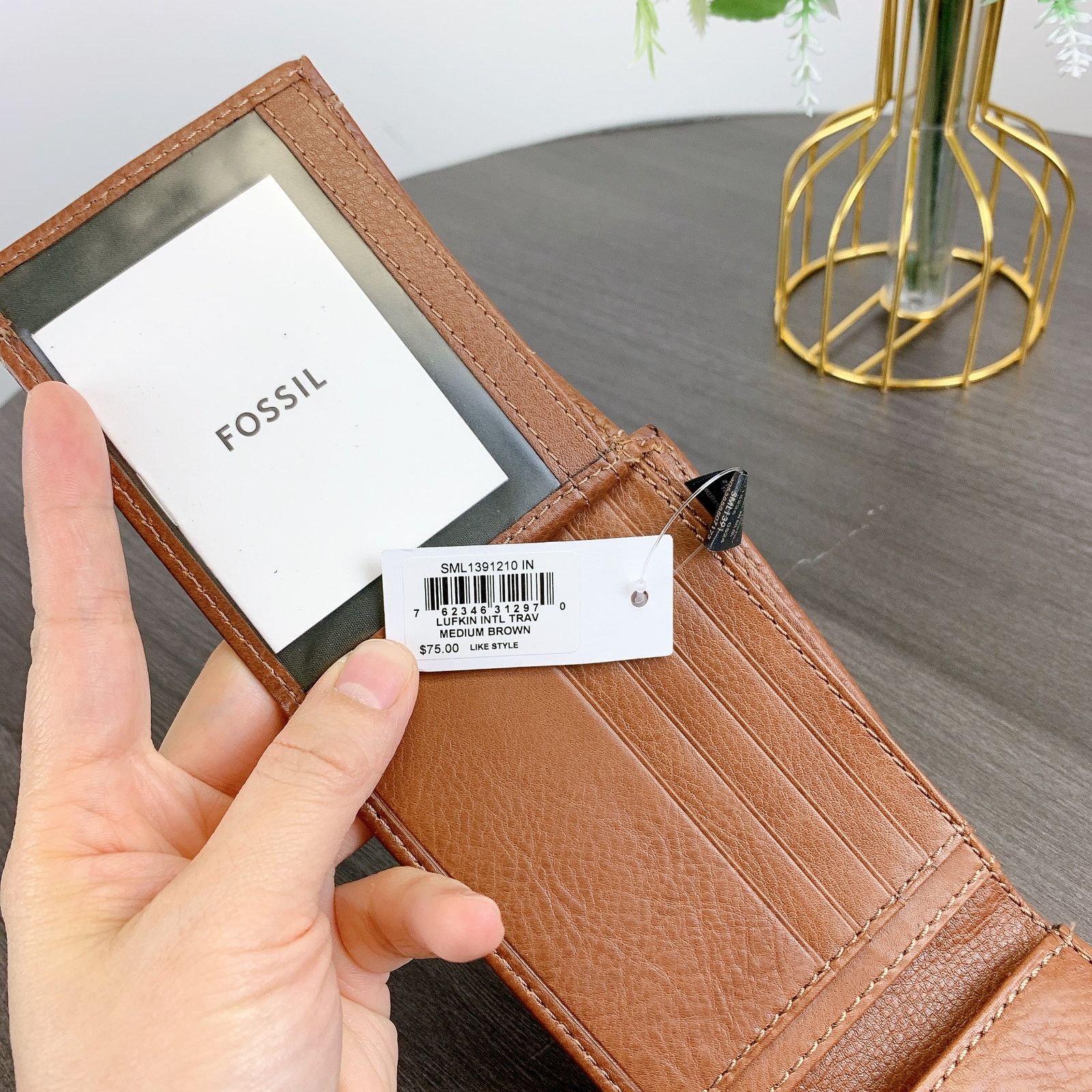 Fossil Fossil SML1391210 Lufkin International Traveller IN Brown Size ONE SIZE - 6 Thumbnail