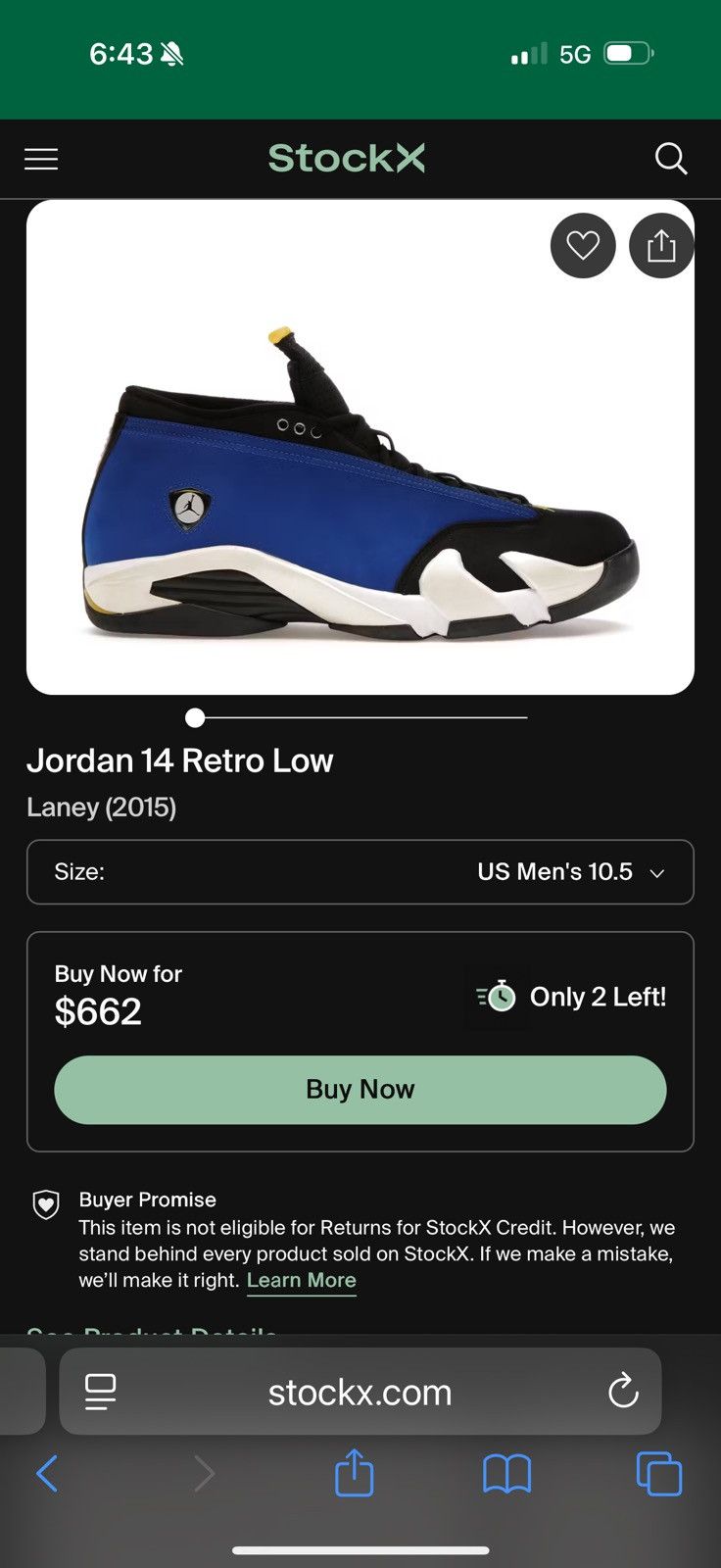 Jordan Brand Jordan retro 14 LANEY low Size US 10.5 / EU 43-44 - 1 Thumbnail