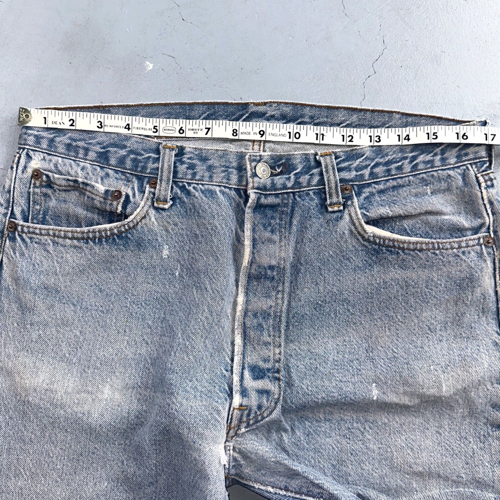 Levi's Levi's 501 Jeans Vintage 80s USA Light Blue 38x33 Regular Mens Straight Denim Cotton Jeans 90s Theme Comfort Button Closure Size 38 Blue Size US 38 / EU 54 - 7 Thumbnail