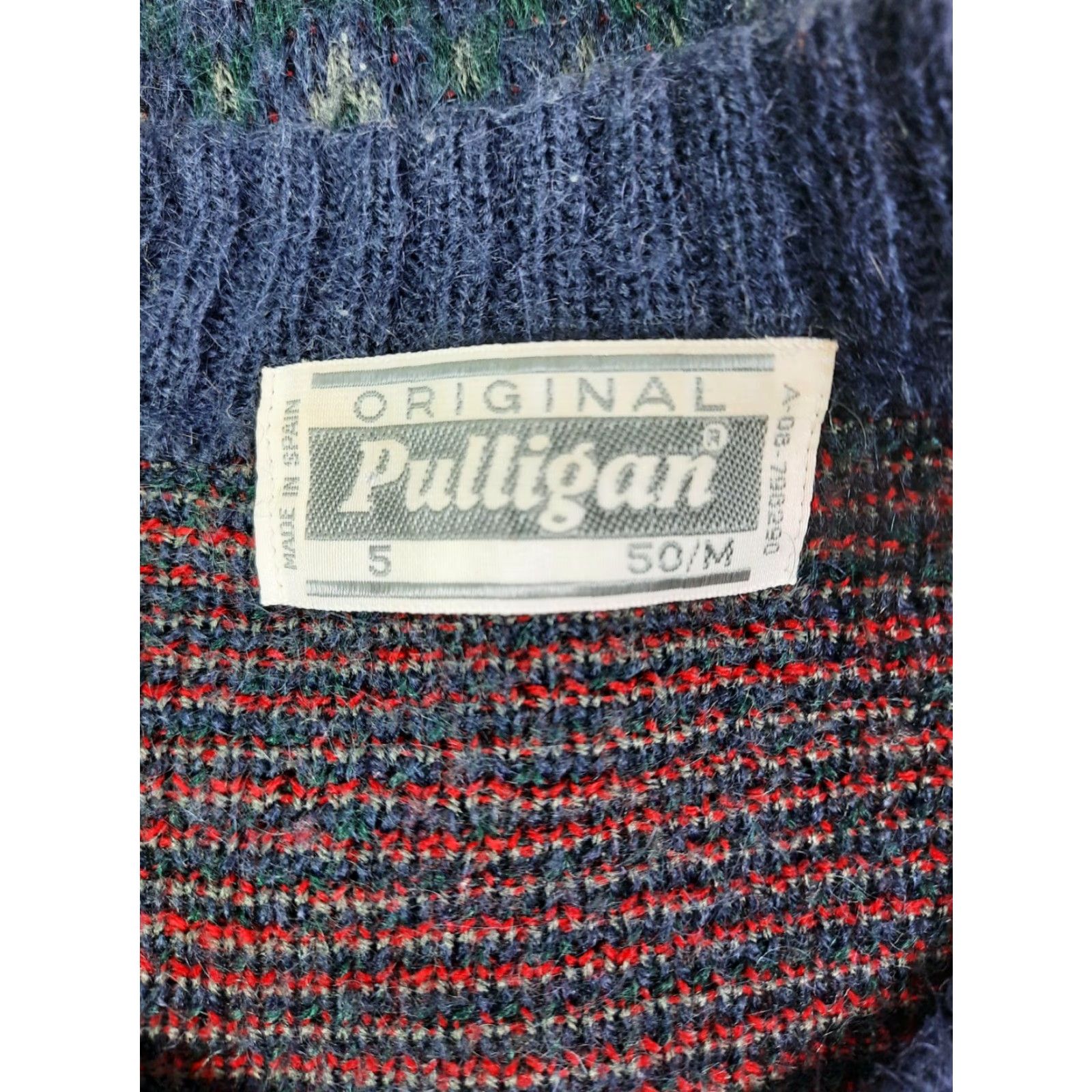Vintage VINTAGE Pulligan Acrylic Fair Isle Crewneck Sweater Shirt Blue M 1980s Mens Jes? Size US M / EU 48-50 / 2 - 2 Thumbnail