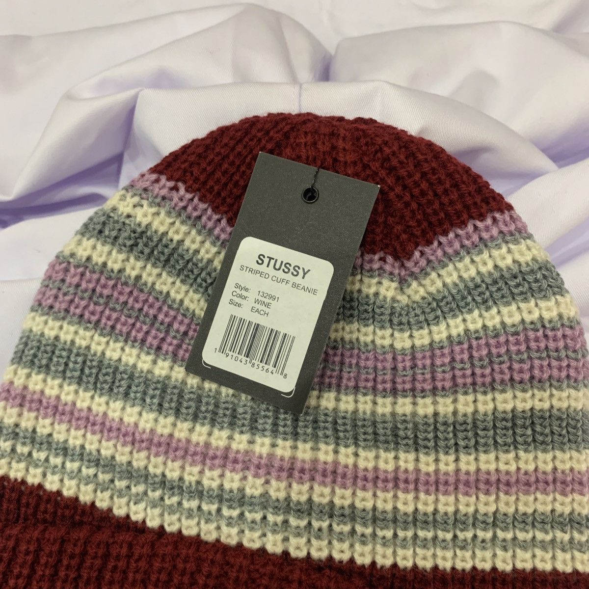 Stussy × Vintage Stussy Striped Cuff Beanie Size ONE SIZE - 2 Thumbnail