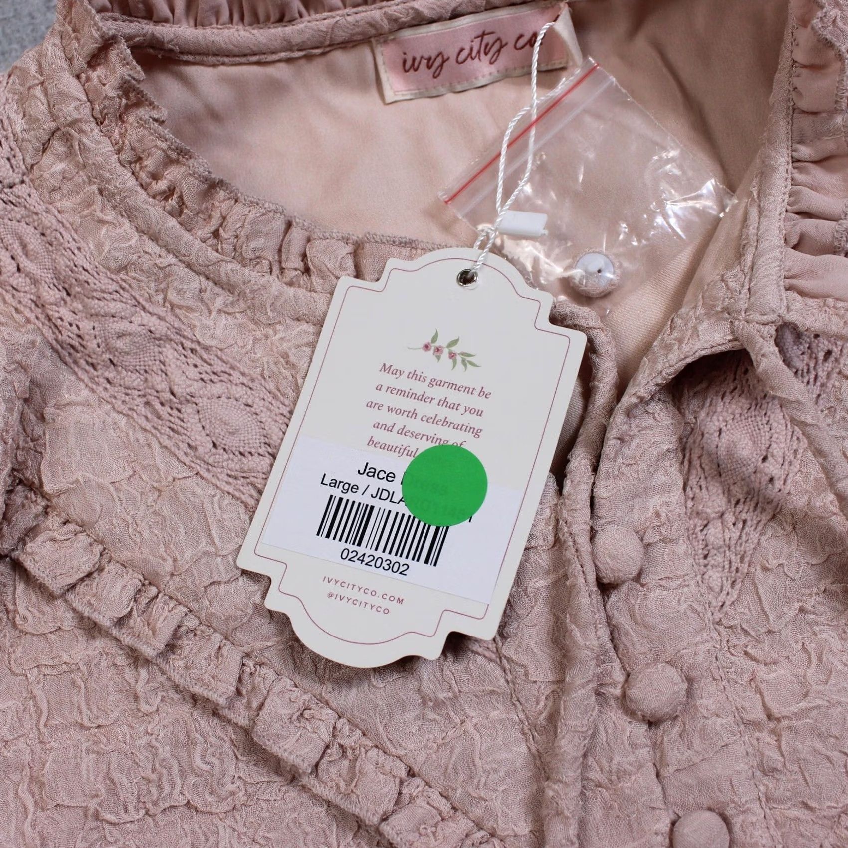 CO VINTAGE Ivy City Co Jace Shirt Women Large Pink Lace Ruffle Balloon Sleeve Boho Romantic Size L / US 10 / IT 46 - 5 Thumbnail