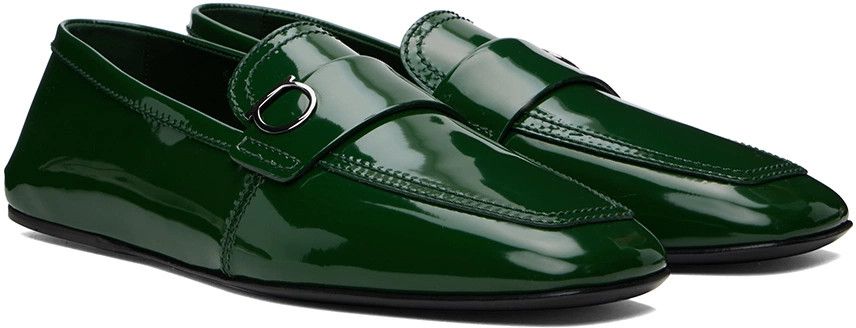 Salvatore Ferragamo o1s1rm0924 Hardware Loafers in Inkwell Green Size US 10 / EU 43 - 4 Thumbnail