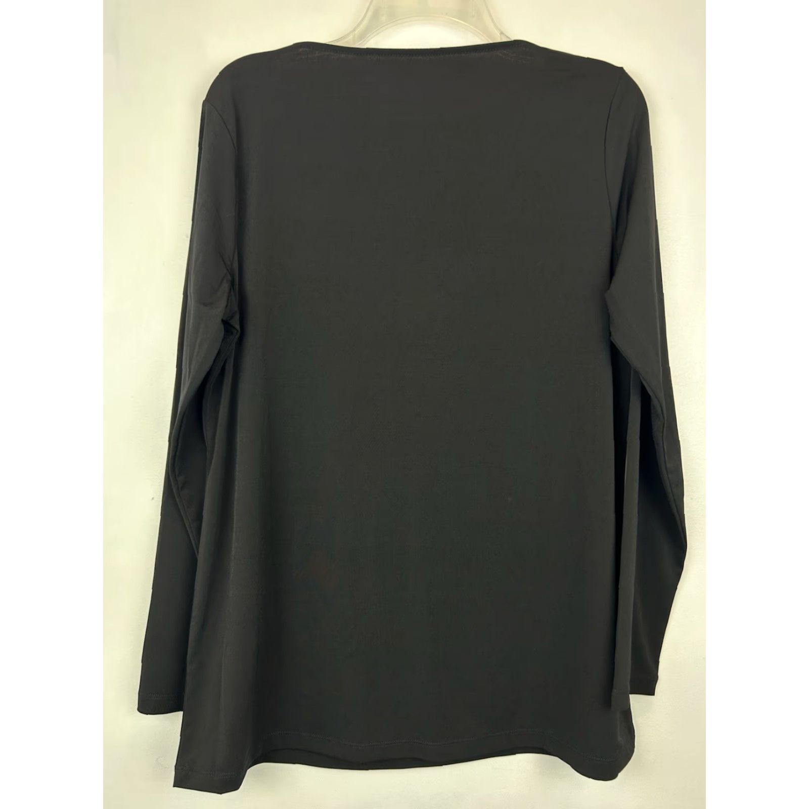 Vintage Susan Graver Top Womens M Liquid Knit Black Pullover Career Capsule Basic Knit Top Casual Office Menstrual? Size M / US 6-8 / IT 42-44 - 2 Thumbnail