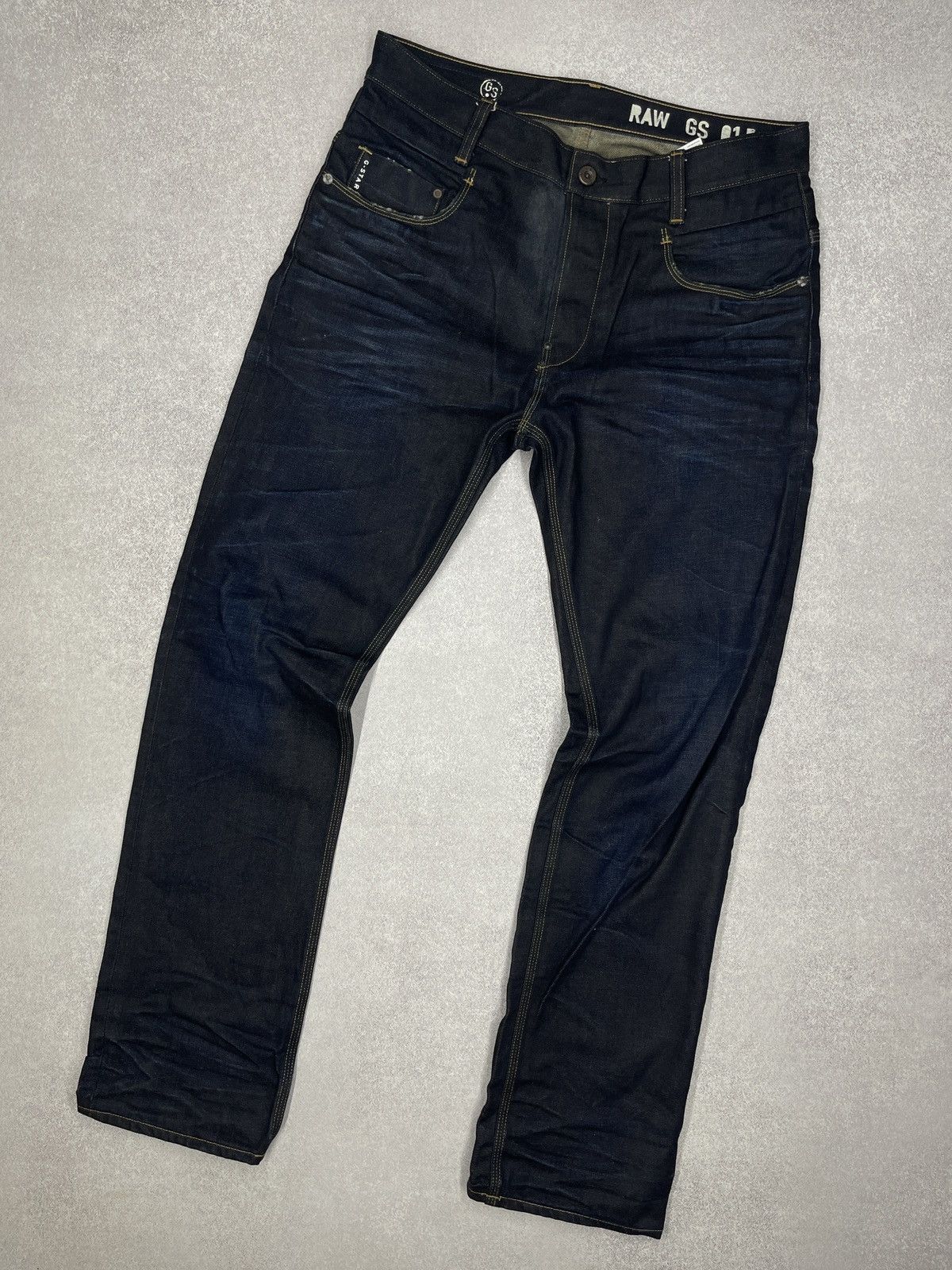 G-Star Mens G Star Raw New Radar Tapered Denim Jeans Navy Size US 33 - 5 Thumbnail