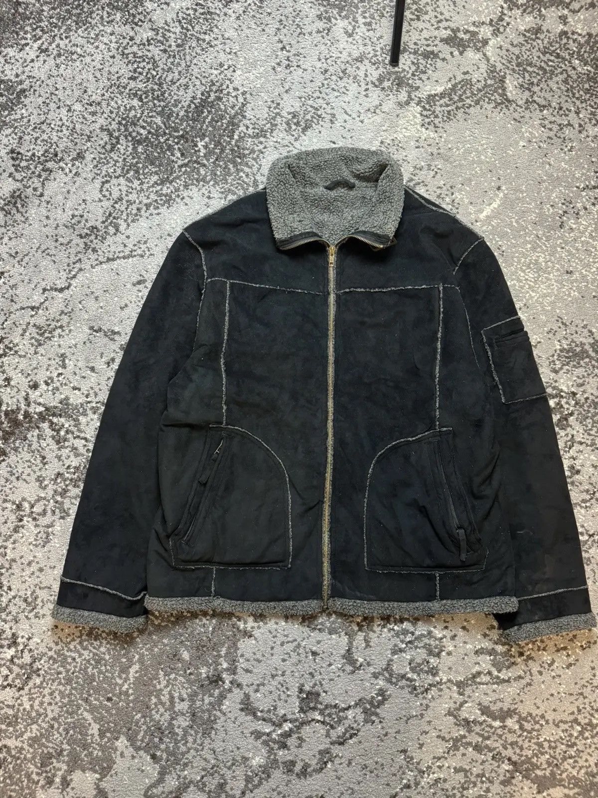 Vintage Vintage Y2K Double Suede Fur Style Jacket Avantgarde Size US M / EU 48-50 / 2 - 1 Thumbnail