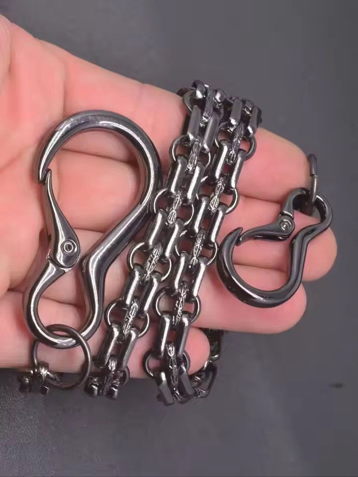 Jewelry gunmetal black Hip pop Wallet Chain Size ONE SIZE - 2 Thumbnail