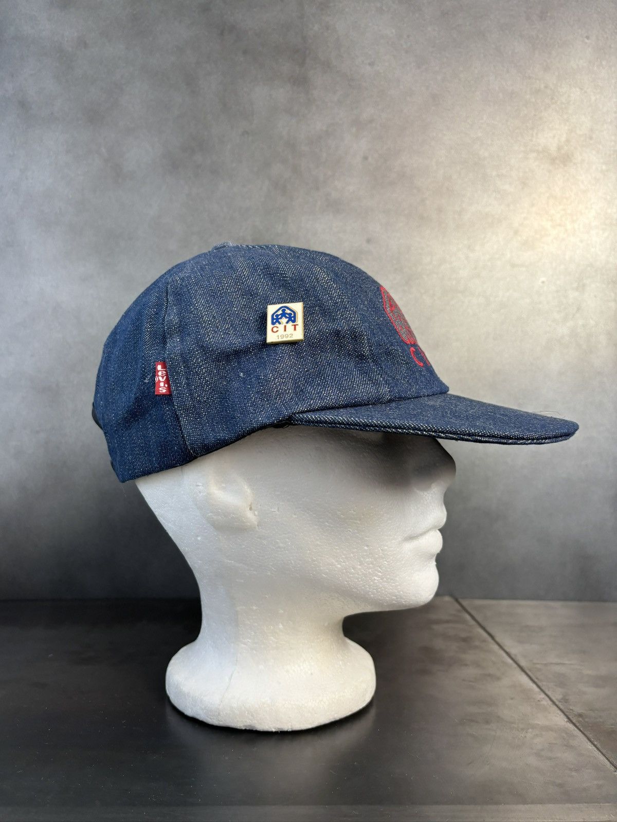 Levi's Vintage Levi's Red Tab Hat Dark Denim Snapback Blue Jean 90s Size ONE SIZE - 23 Thumbnail