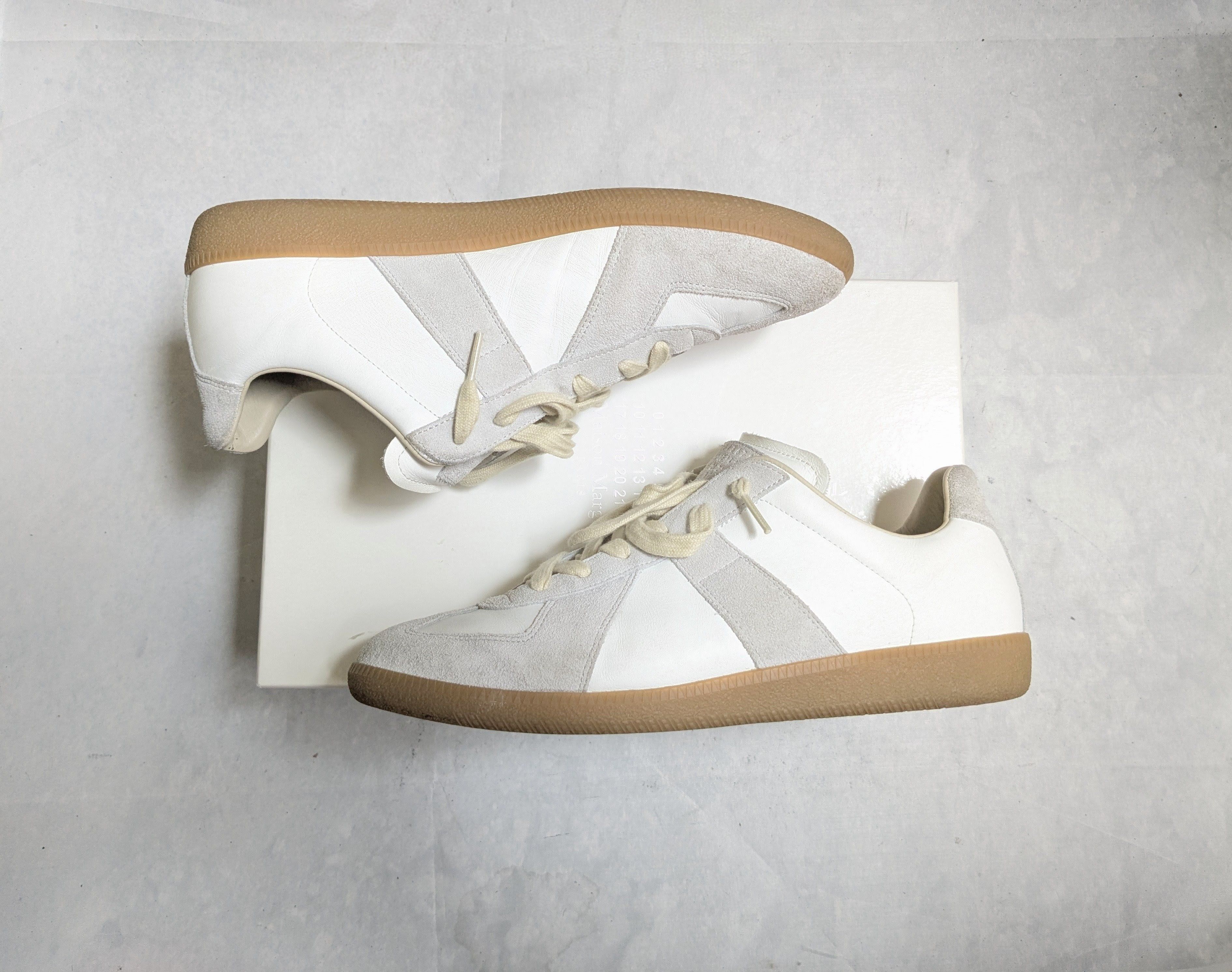 Maison Margiela Maison Margiela Replica GAT White Gray 11 44 Gum Low Size US 11 / EU 44 - 4 Thumbnail