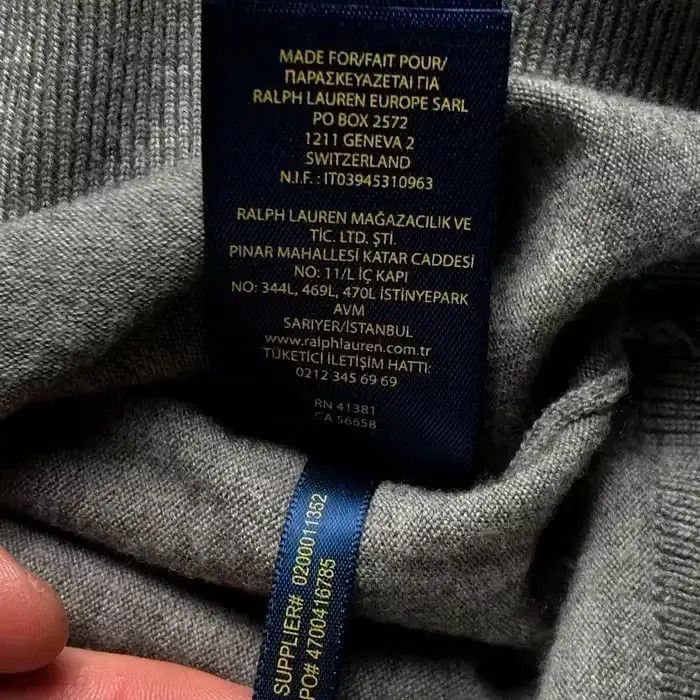 Polo Ralph Lauren Mens Jumper Pullover Polo Ralph Lauren Grey Size L Wool Size US L / EU 52-54 / 3 - 6 Thumbnail