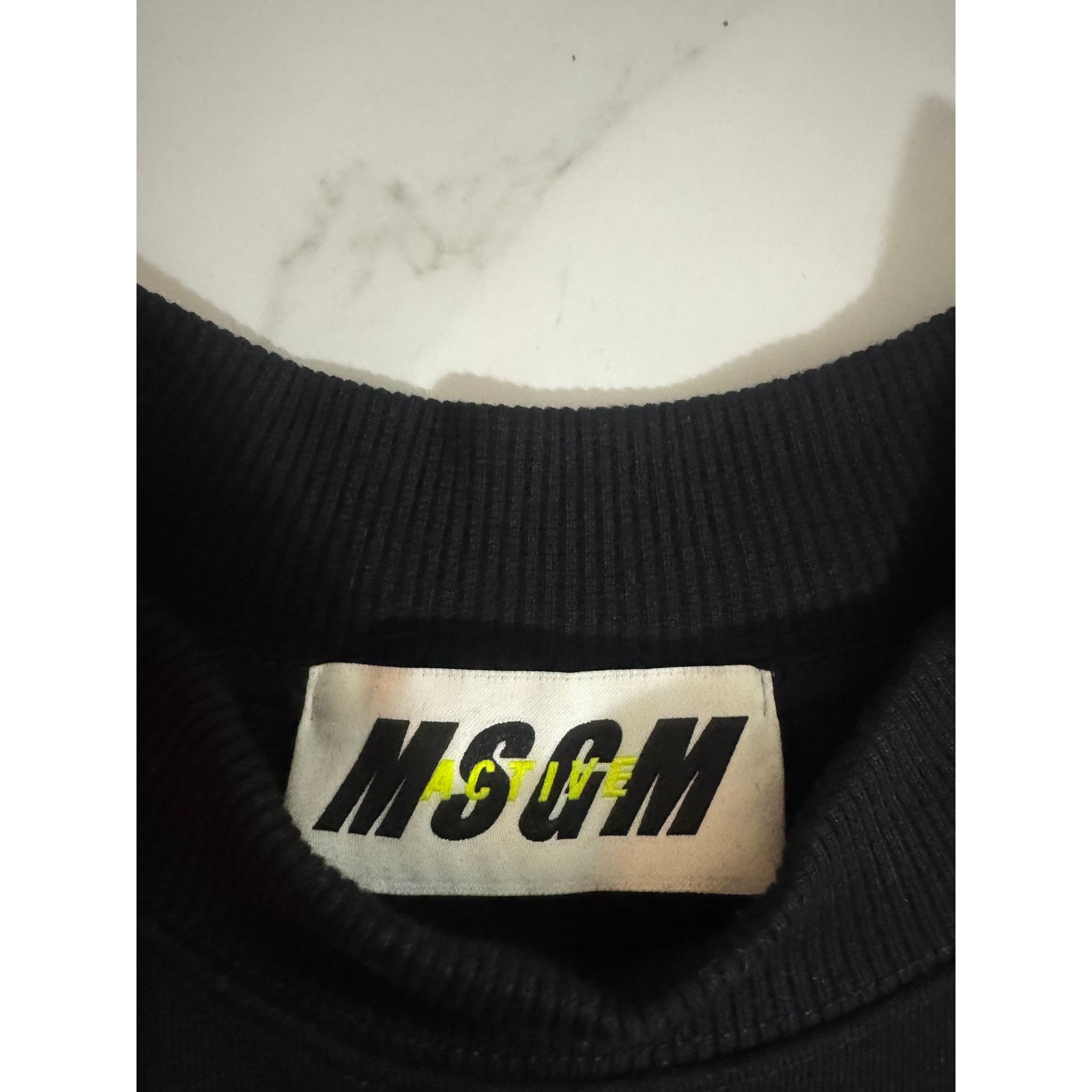 MSGM MSGM Active Milano Italy Crewneck Sweatshirt XS Black Silver Size XS / US 0-2 / IT 36-38 - 2 Thumbnail