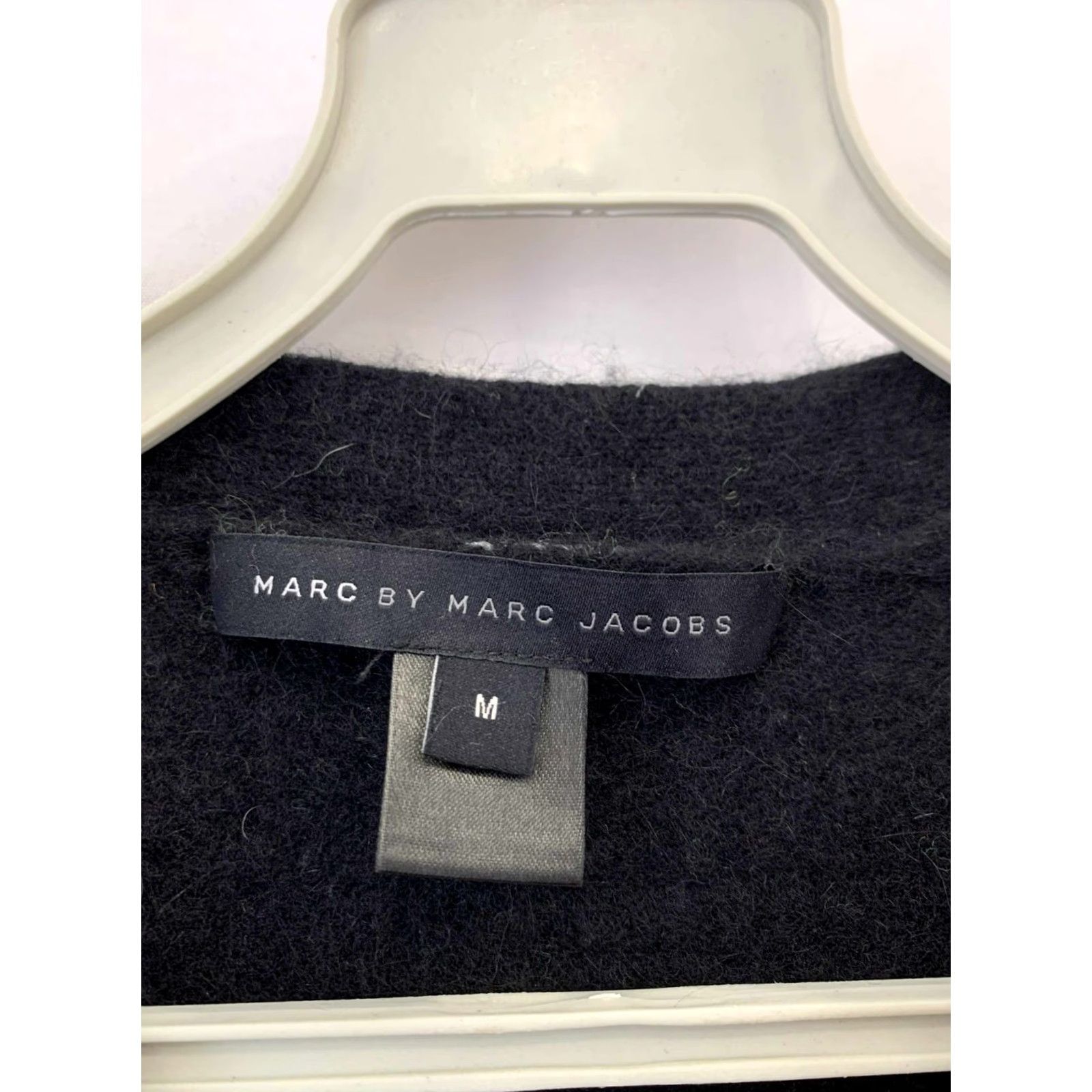 Marc by Marc Jacobs Marc by Marc Jacobs Cardigan Sweater Striped Black Fuzzy Knit Size M Womens Logo Pattern Vintage? Size M / US 6-8 / IT 42-44 - 3 Thumbnail