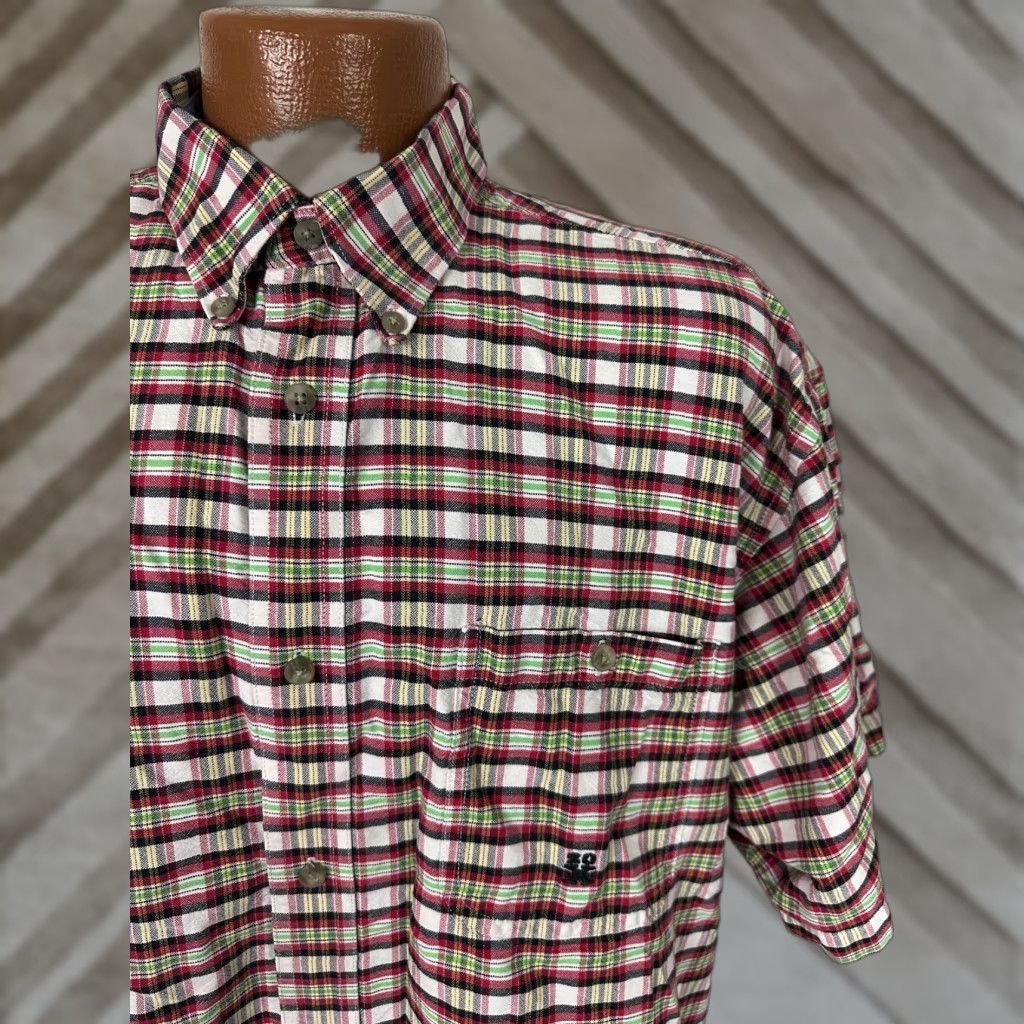 Wrangler VINTAGE Wrangler Twenty X Shirt Men XL Plaid Short Sleeve Button Up FLAW Size US XL / EU 56 / 4 - 1 Thumbnail