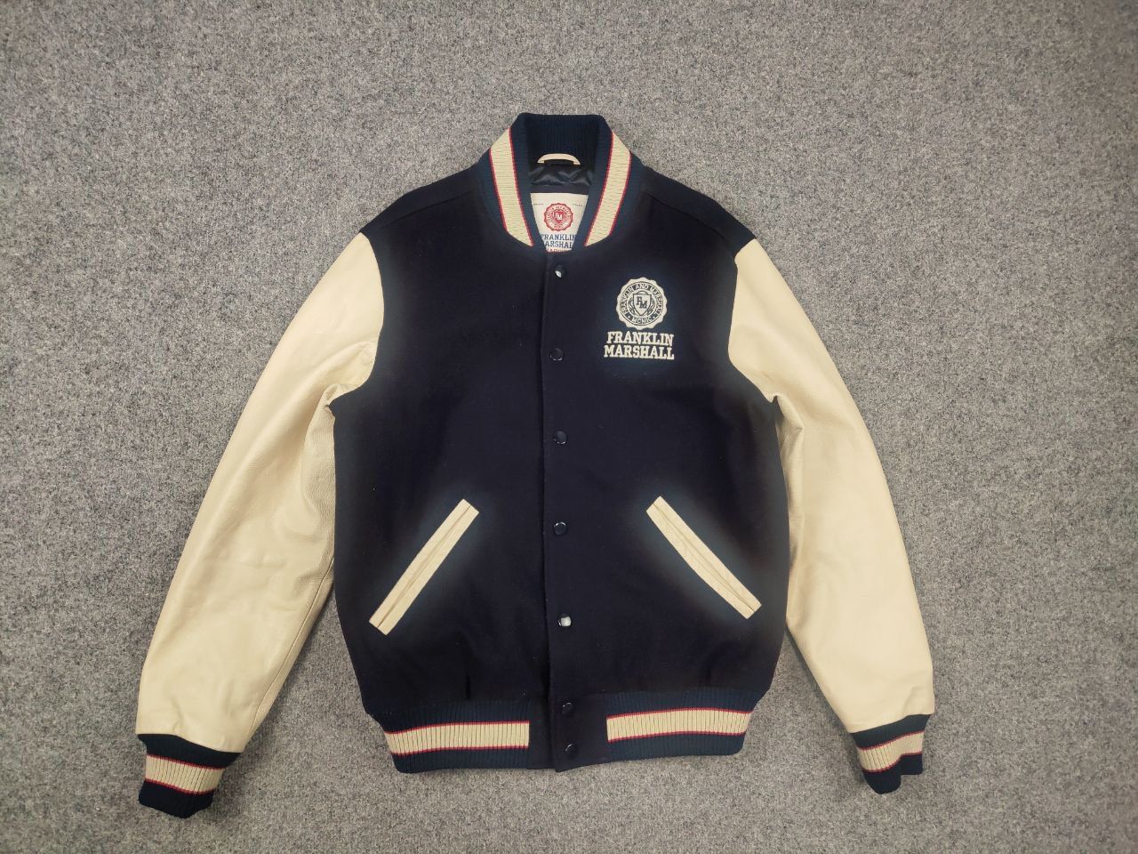 Franklin & Marshall Vintage Franklin & Marshall Varsity Wool Bomber Jacket Size US L / EU 52-54 / 3 - 2 Thumbnail