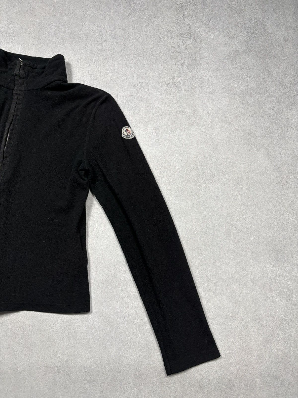 Moncler Vintage Moncler Black Full Zip Fleece Jacket High Neck Size M / US 6-8 / IT 42-44 - 2 Thumbnail