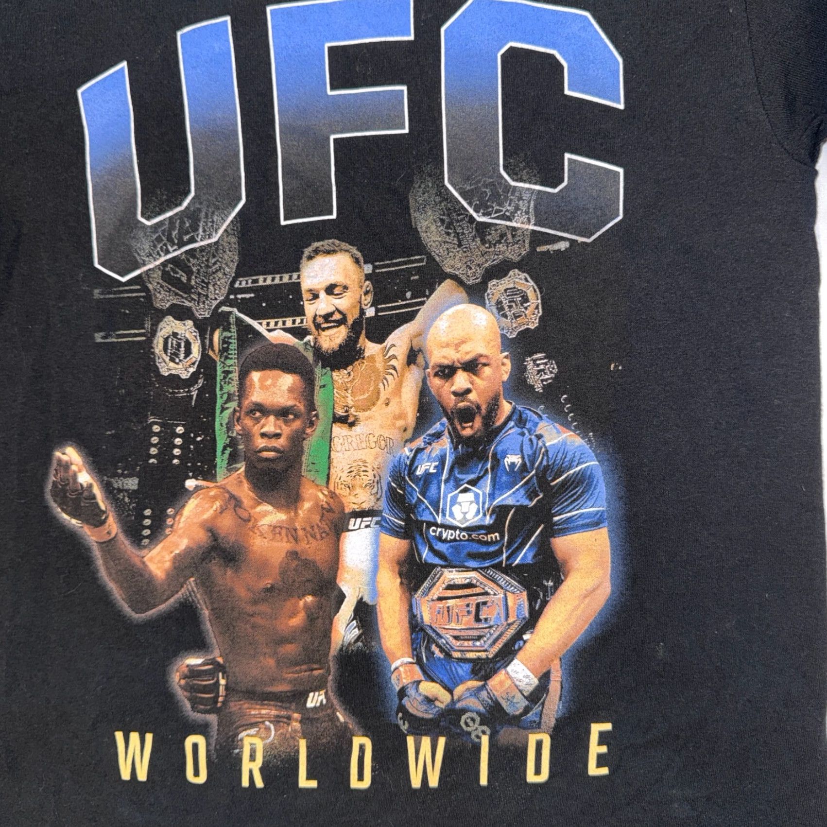 UFC UFC Shirt Short Sleeve T-Shirt Men Black Logo Graphic Print Small Connor McGregor Jon Jones Israel Adesanya Size US S / EU 44-46 / 1 - 2 Thumbnail