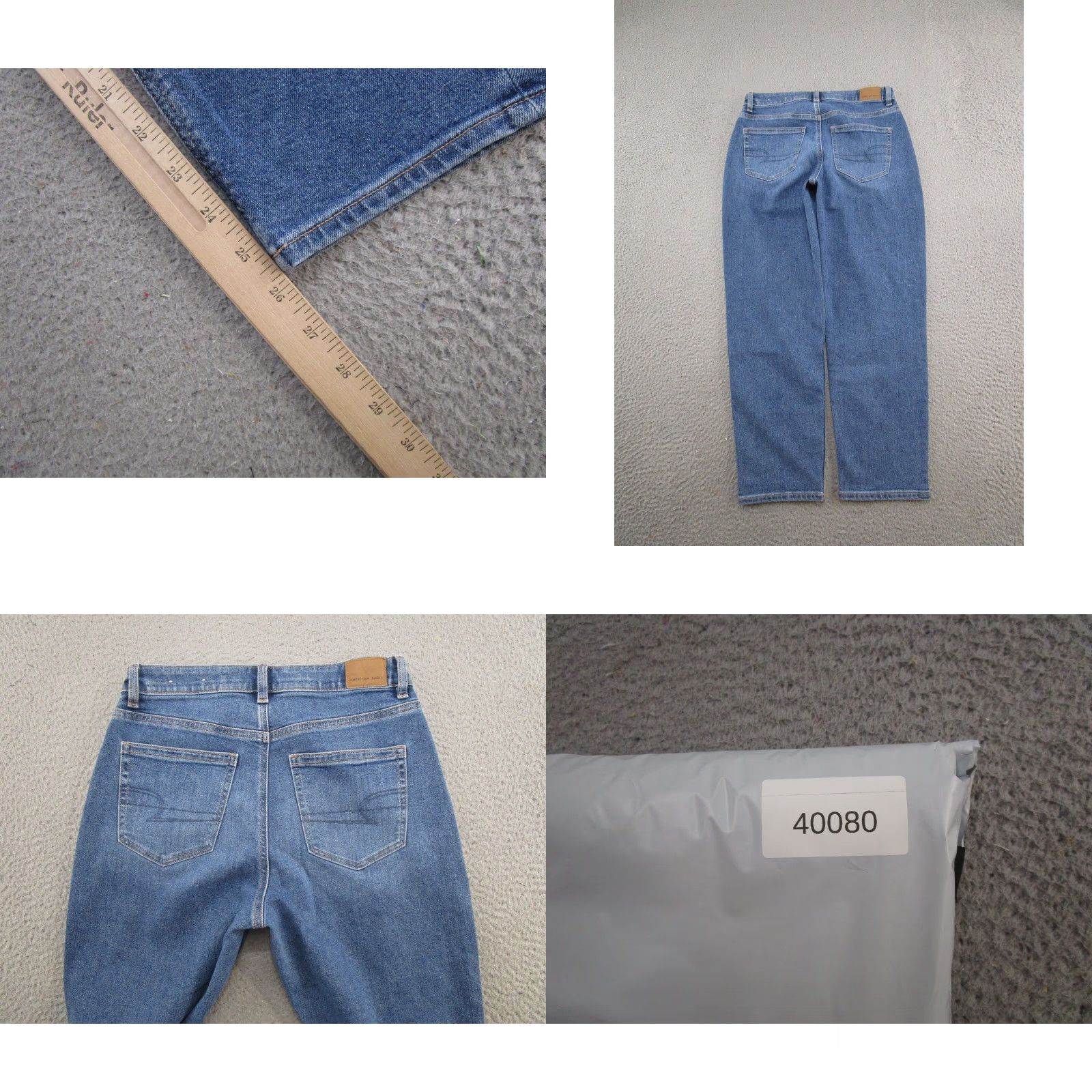 American Eagle Outfitters American Eagle Outfitters Jeans Stretch Blue Denim High Rise Mom Size 6 Short Medium Wash Womens 90s Style Size 28" / US 6 / IT 42 - 9 Thumbnail