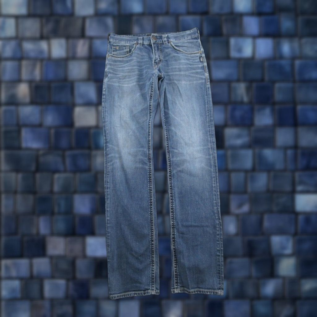 Silver Jeans Co. Silver Jeans Co Eddie Jeans Mens 5-Pocket Design Straight Fit Denim Blue 32x34 Mid Rise Cotton Vintage No Logo 32 Regular Size Inseam 34 Size US 32 / EU 48 - 1 Thumbnail