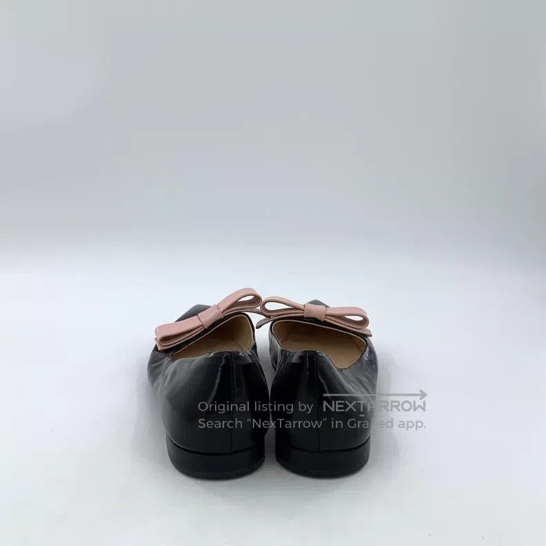 Prada Prada Black pointed bow casual flat shoes Size US 6.5 / IT 36.5 - 4 Thumbnail