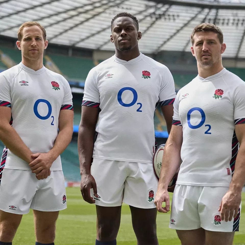 Umbro ENGLAND RUGBY JERSEY RUGBY SHIRT AWAY WHITE Size US XL / EU 56 / 4 - 9 Thumbnail
