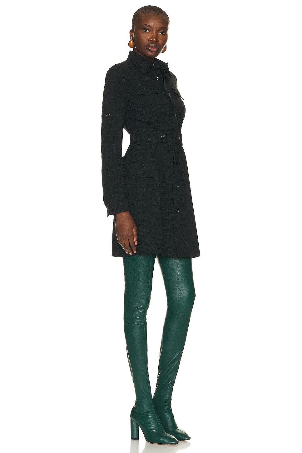 Bottega Veneta o1s1rm1125 Criss Cross Viscose Silk Dress in Black Size S / US 4 / IT 40 - 2 Thumbnail