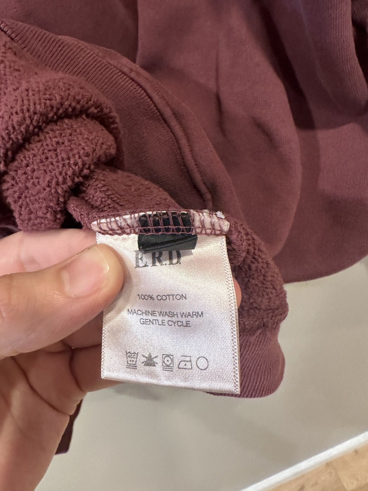 Enfants Riches Deprimes ERD Burgundy Embroidered Hoodie Size US XS / EU 42 / 0 - 4 Thumbnail