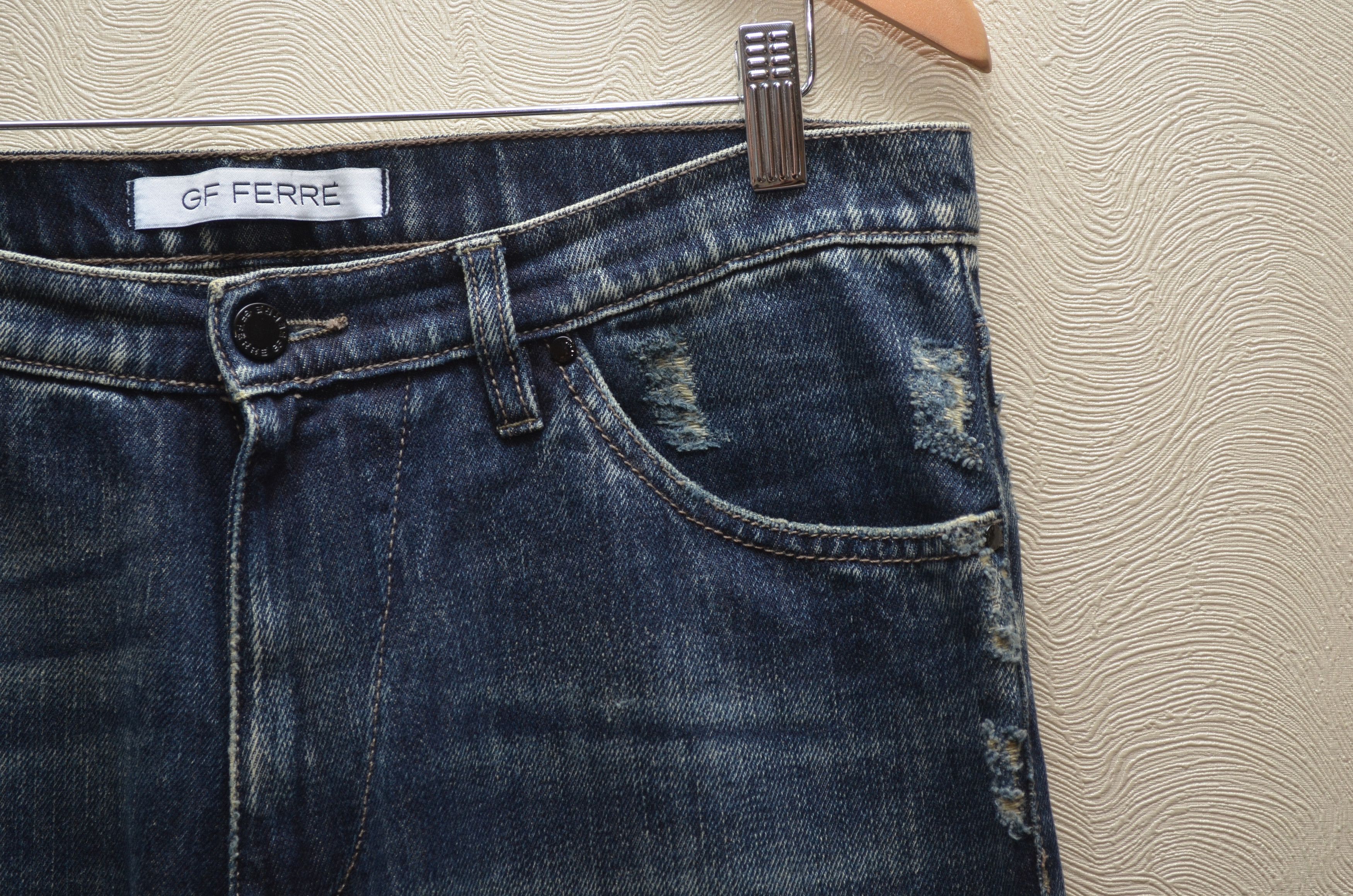 Gianfranco Ferre × Vintage Vintage Gianfranco Ferre Distressed Jeans Size W33 RARE y2k Size US 33 - 5 Thumbnail