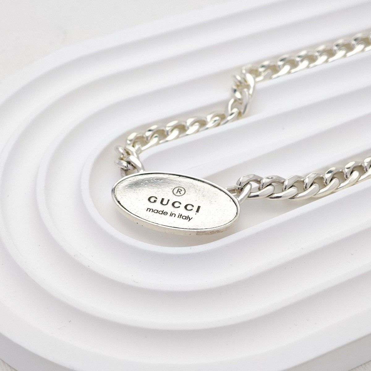 Gucci Gucci Trademark Sterling Silver necklace Size ONE SIZE - 1 Thumbnail