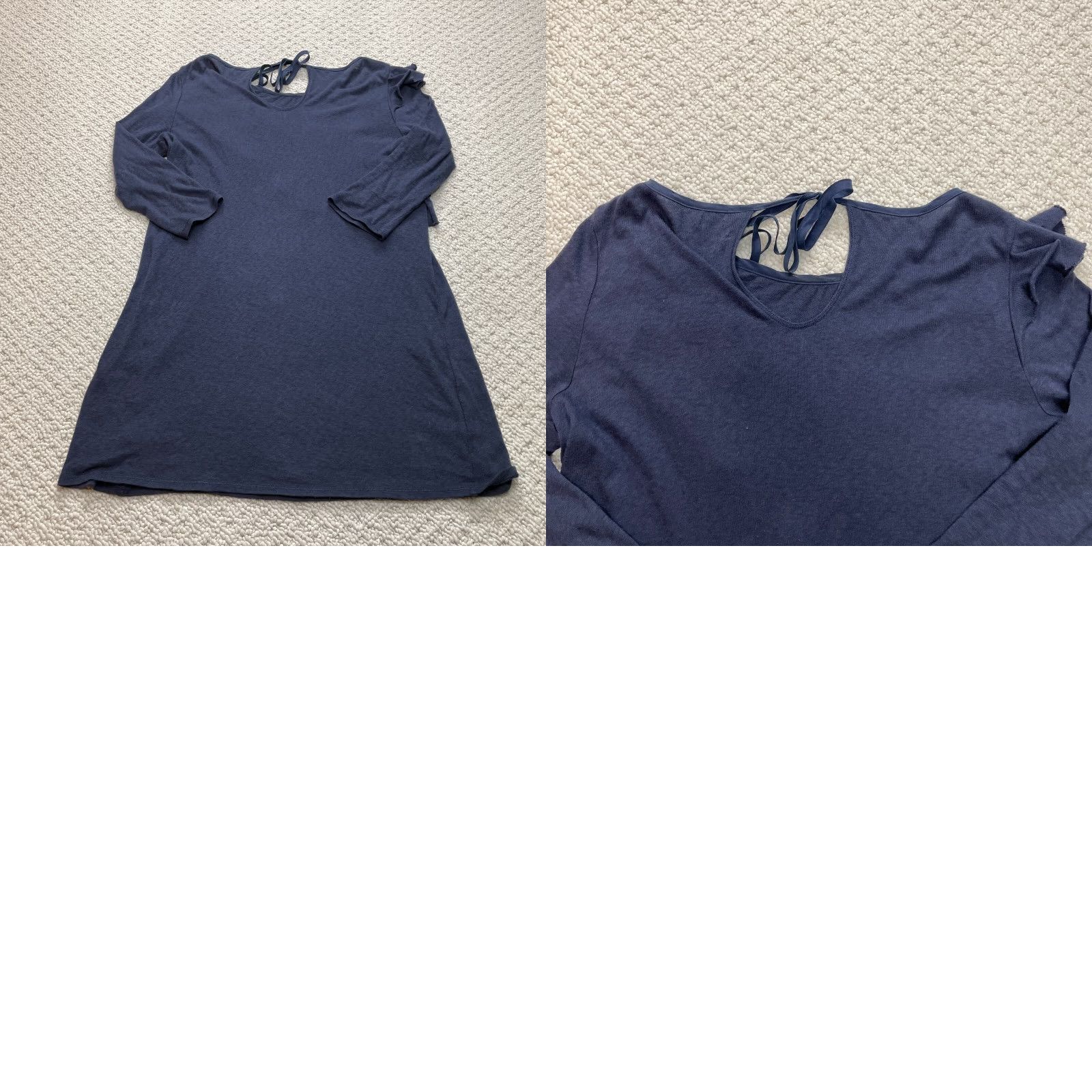 Juicy Couture VINTAGE Juicy Couture Shirt Dress Womens XL Blue Long Sleeve Cotton w/ Silk Trimming Size XL / US 12-14 / IT 48-50 - 9 Thumbnail
