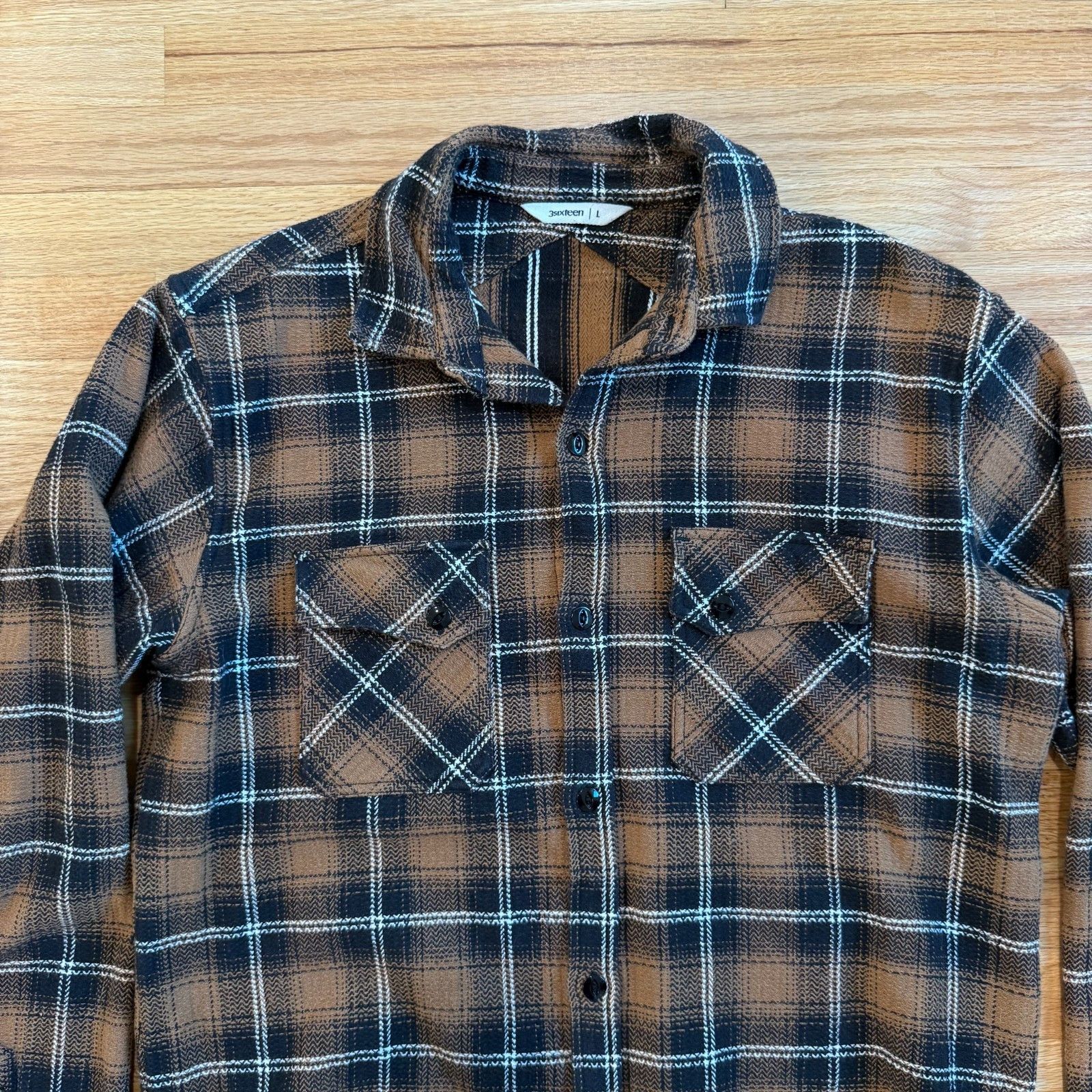 3sixteen 3Sixteen Heavyweight Crosscut Slubby Flannel in Sienna Size US L / EU 52-54 / 3 - 7 Thumbnail