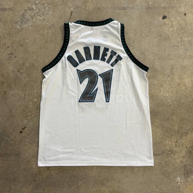 NBA × Nike × Vintage Vintage Minnesota Timberwolves Kevin Garnett Tee Size US XXL / EU 58 / 5 - 2 Thumbnail