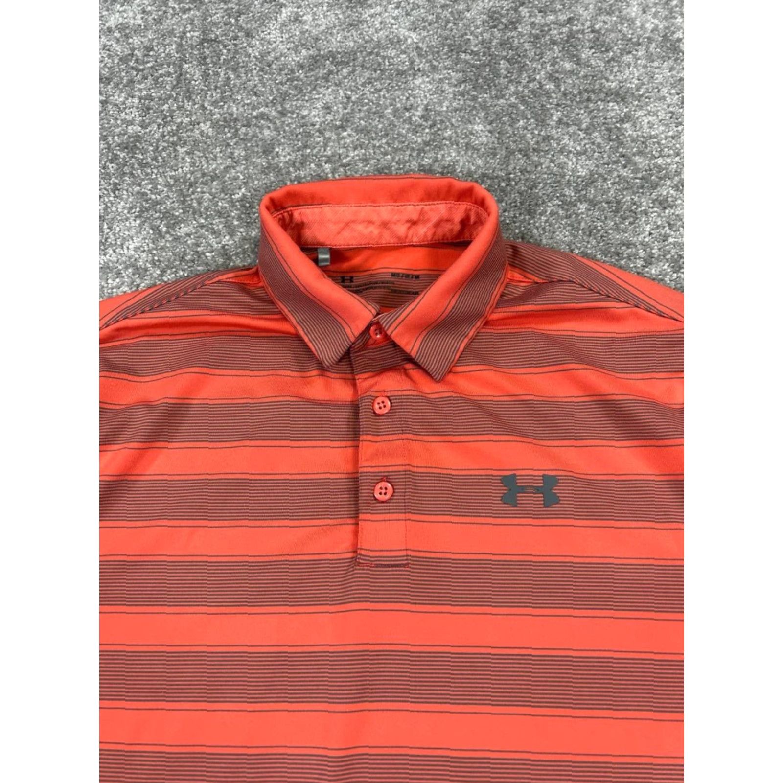 Under Armour Under Armour Polo Shirt Mens M Gray Orange HeatGear Golf Shirt Polo Sports Breathable Short Sleeve Size US M / EU 48-50 / 2 - 2 Thumbnail