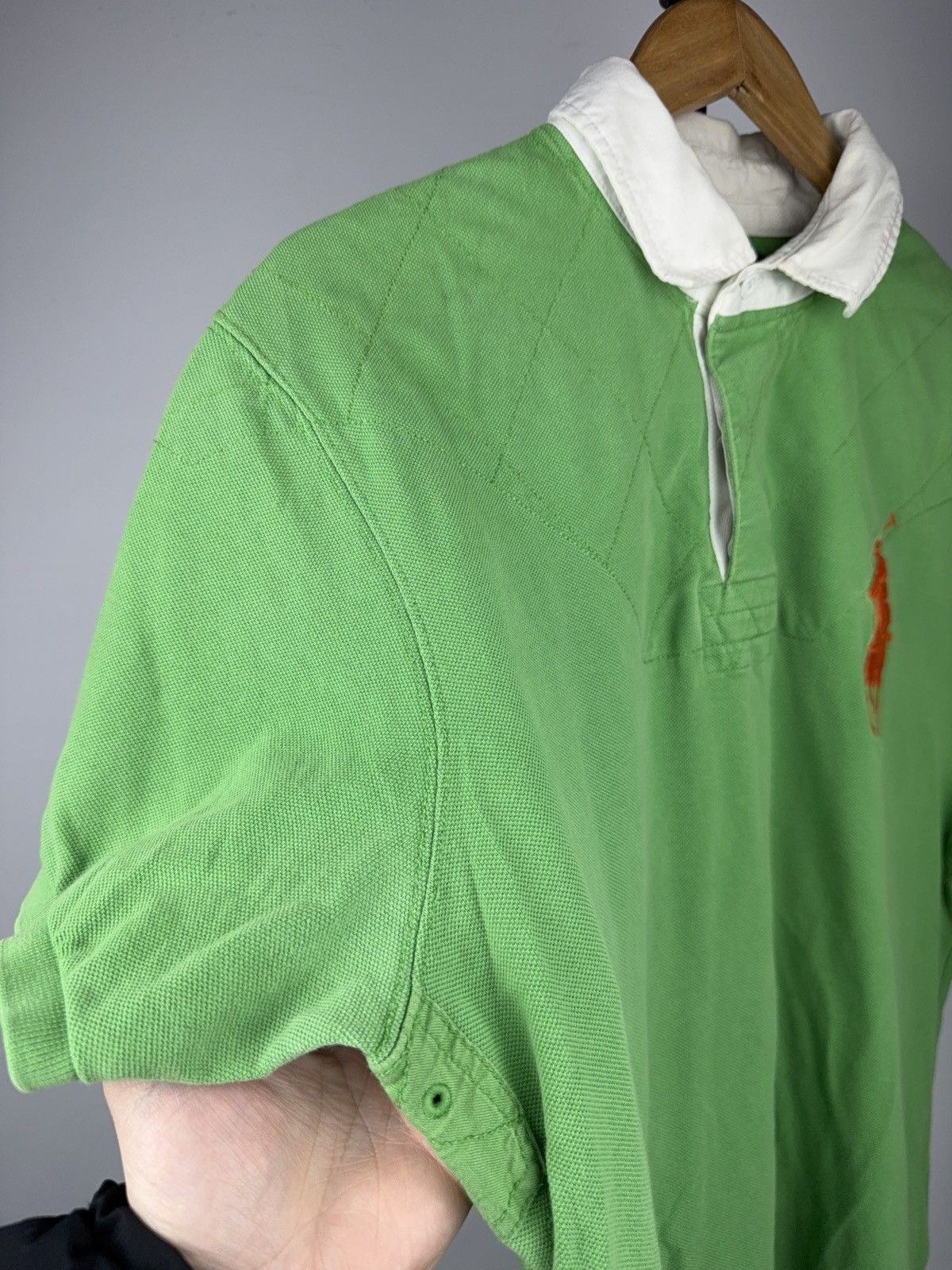 Polo Ralph Lauren 90s Retro Polo Ralph Lauren Big Pony Custom Fit Rugby Polo Size US XL / EU 56 / 4 - 3 Thumbnail