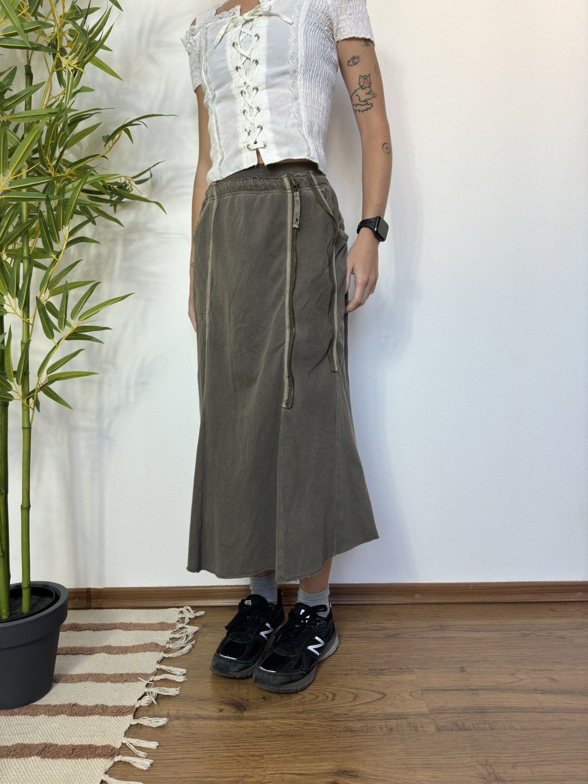 Vintage VINTAGE ZIP AVANT GARDE MAXI SKIRT Size 28" / US 6 / IT 42 - 3 Thumbnail