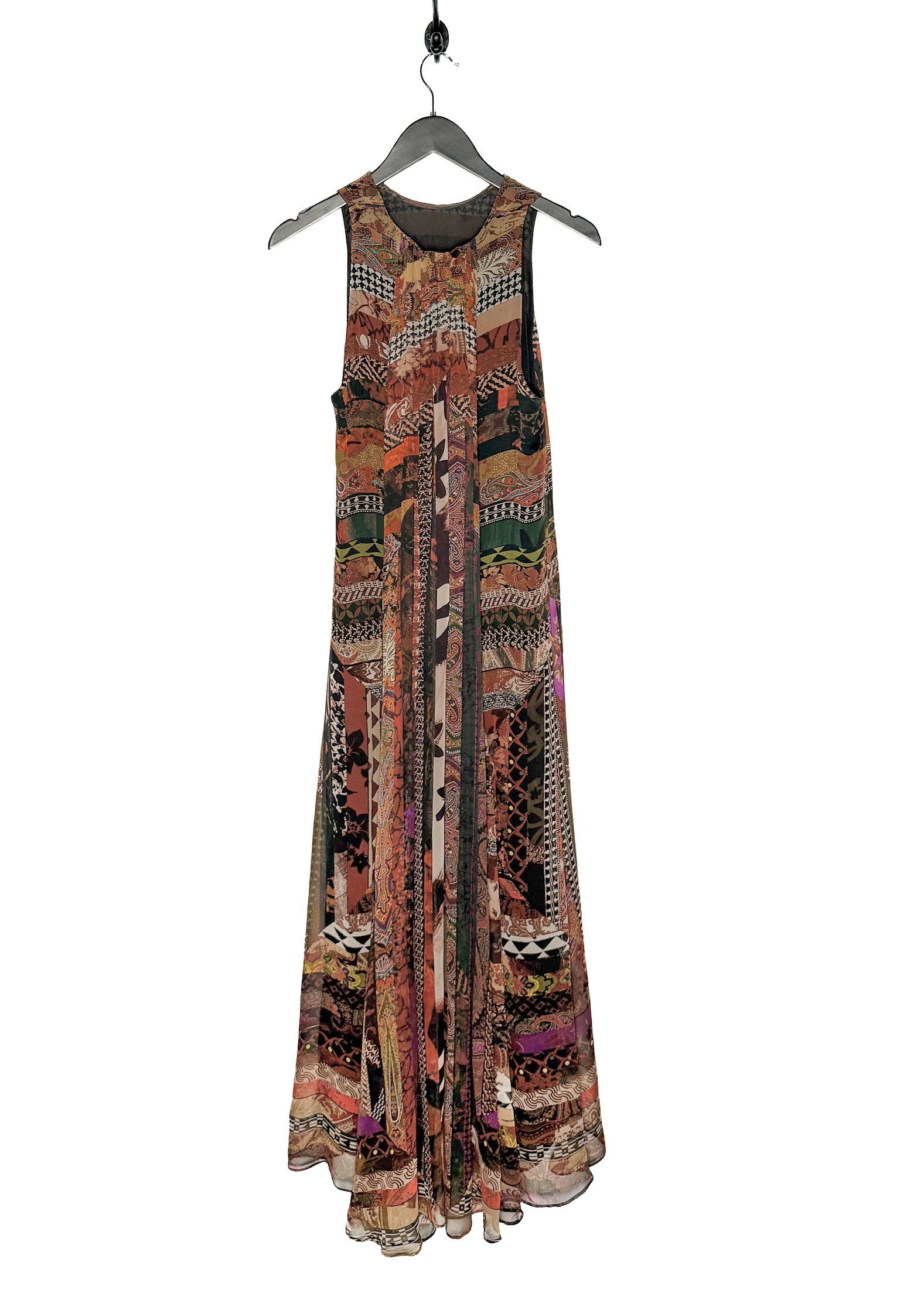 Etro Etro Brown Silk Multipattern Maxi Sleeveless Dress Size M / US 6-8 / IT 42-44 - 6 Thumbnail