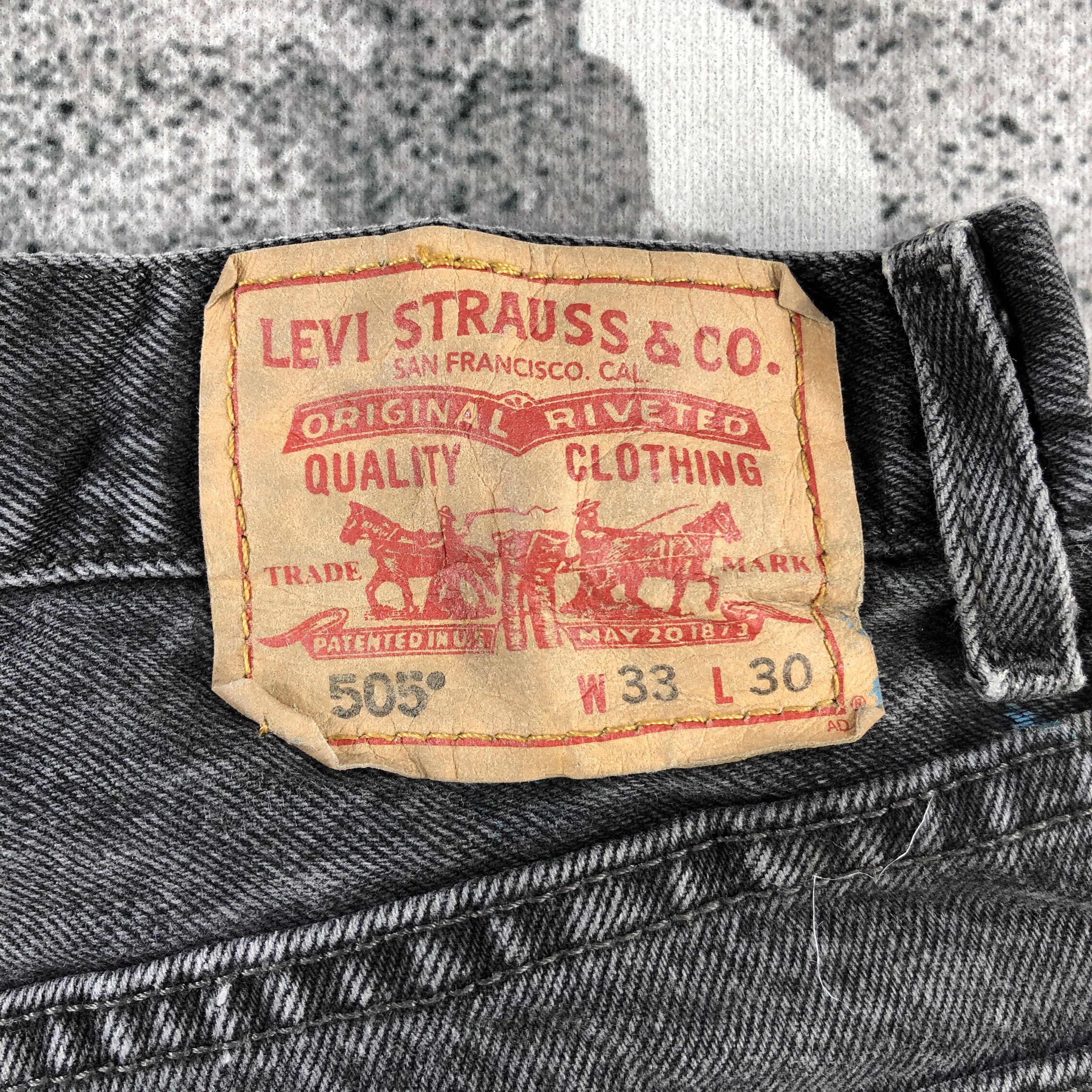 Levi's Vintage Levi's 505 Jeans Faded Black Denim KJ1054 Size US 32 / EU 48 - 5 Thumbnail